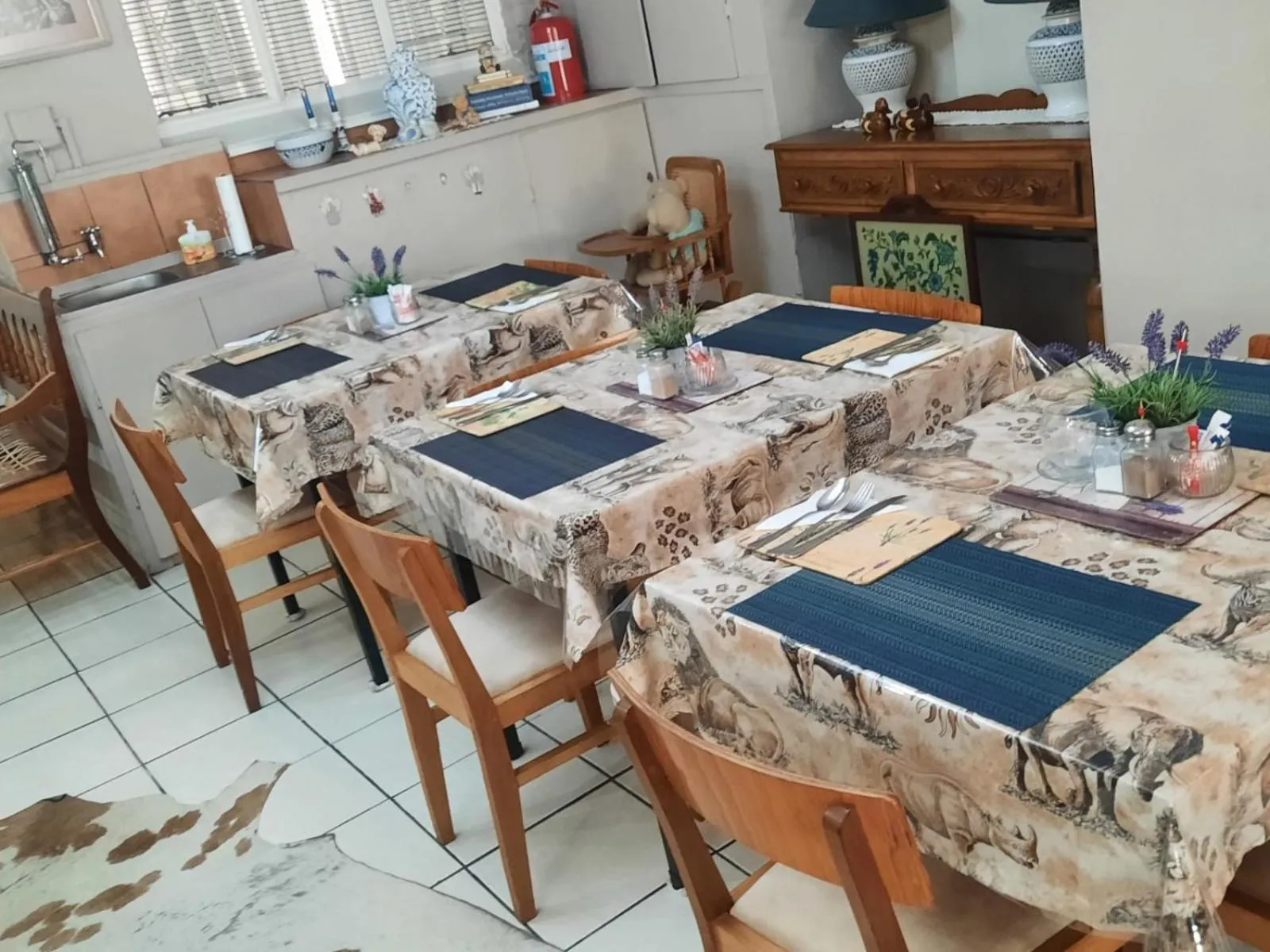 Dining area in Lavender Lane