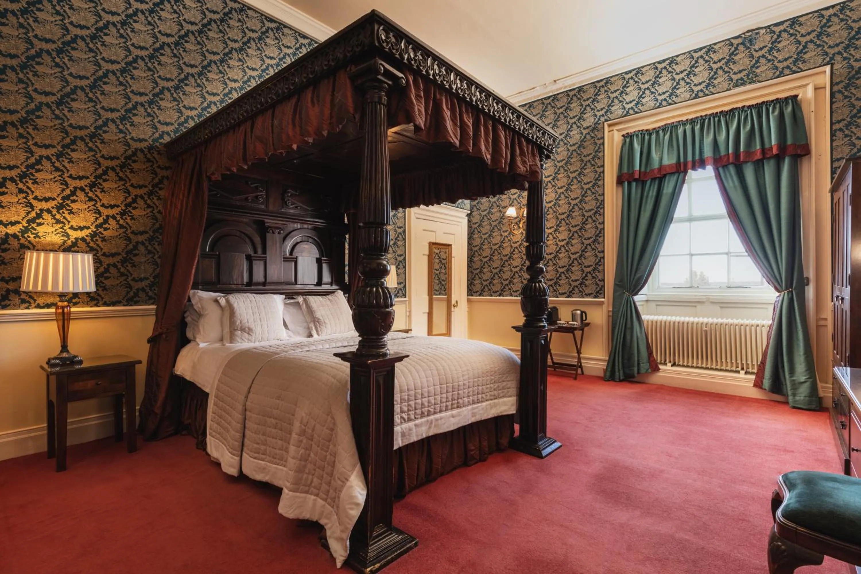 Bed in Lumley Castle Hotel