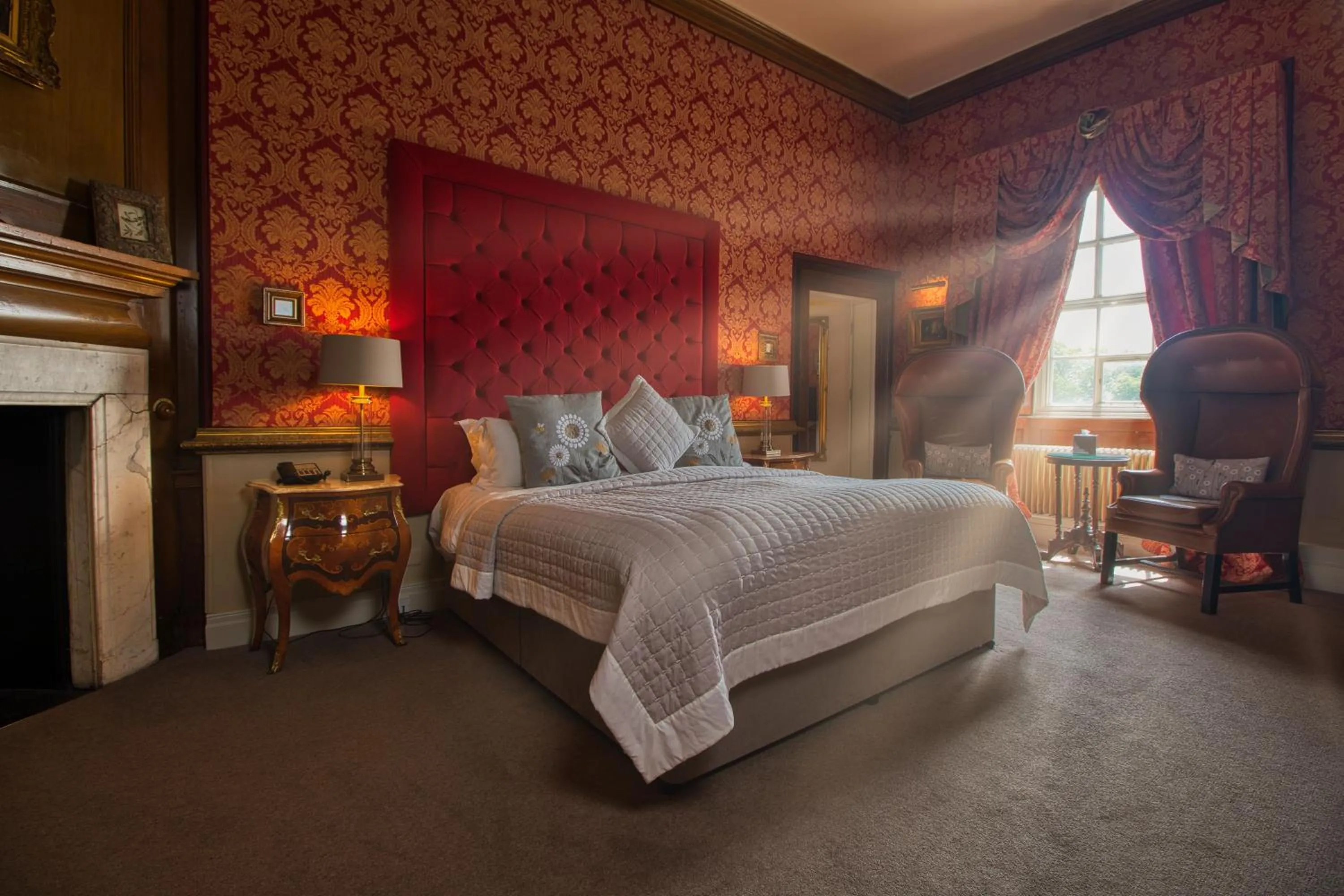 Bed in Lumley Castle Hotel