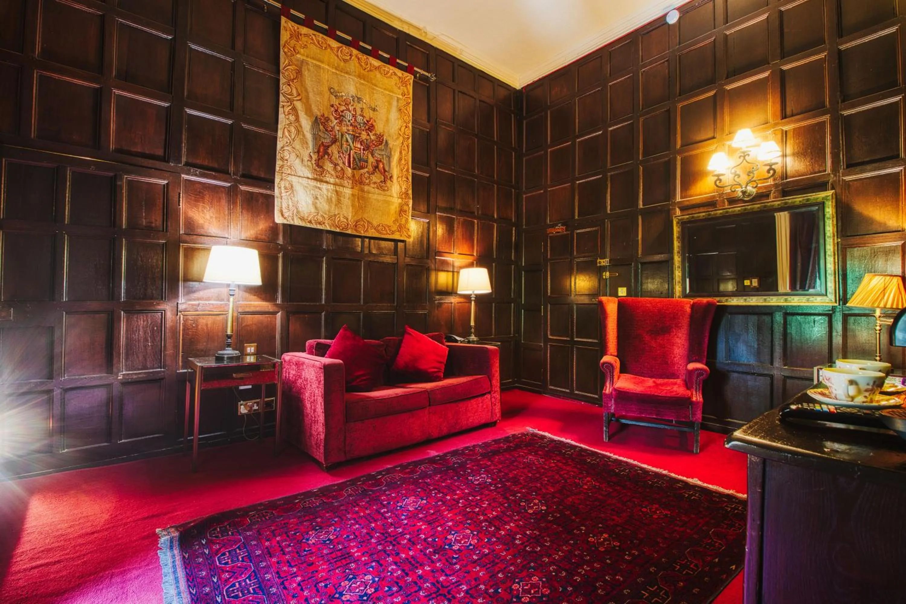 Living room in Lumley Castle Hotel