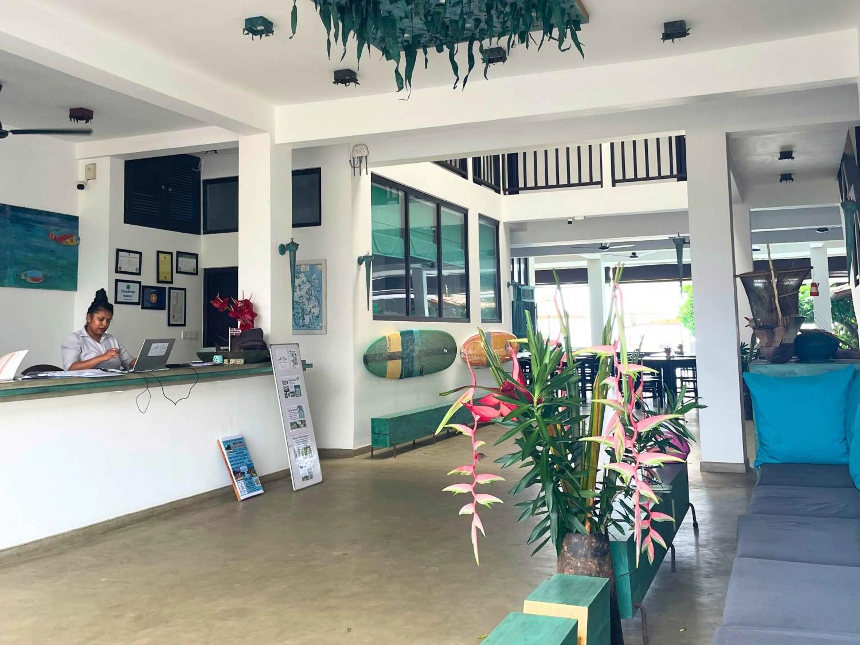 Lobby or reception in At Ease Beach Hotel