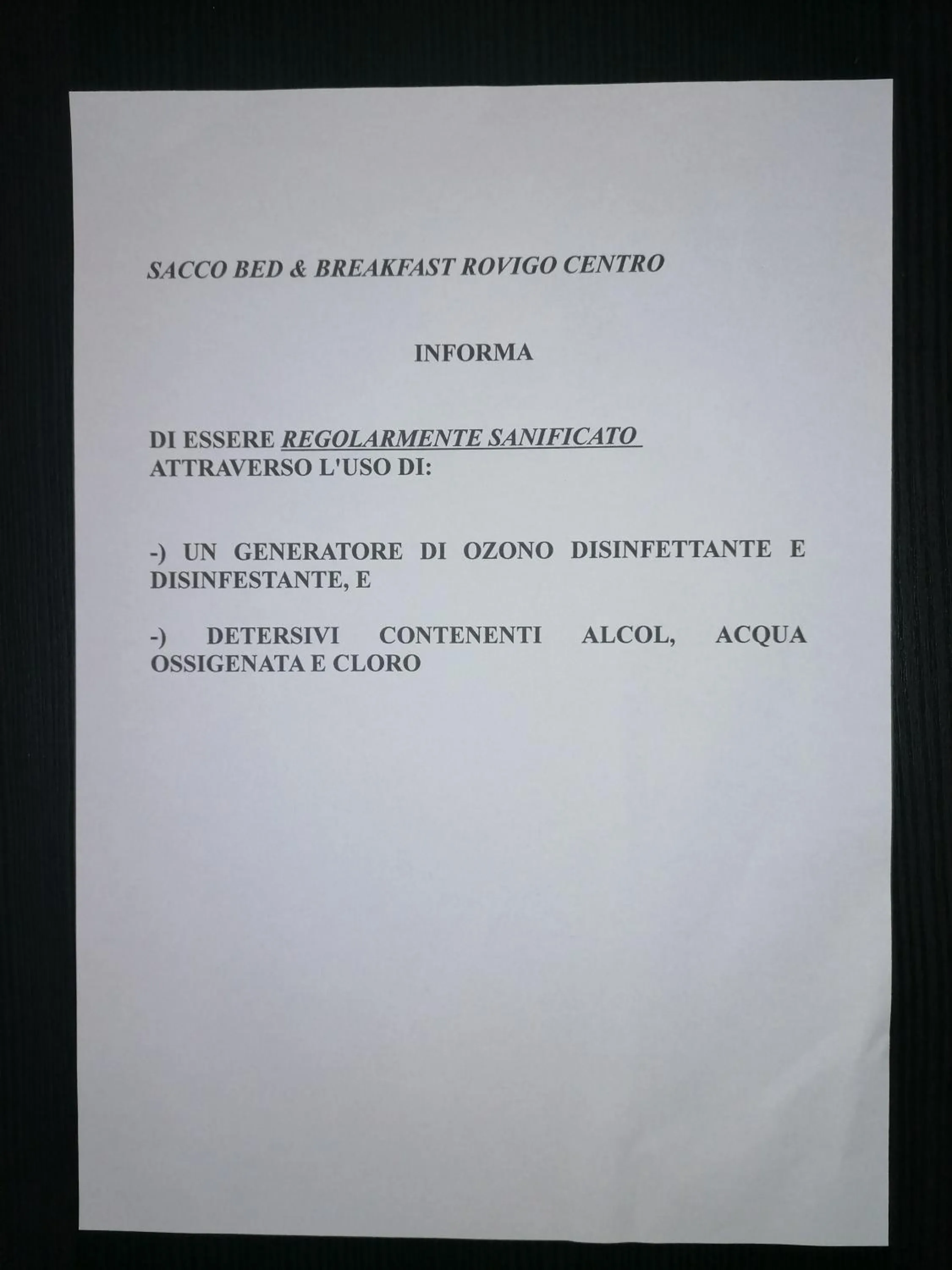 Activities in Sacco Bed&Breakfast