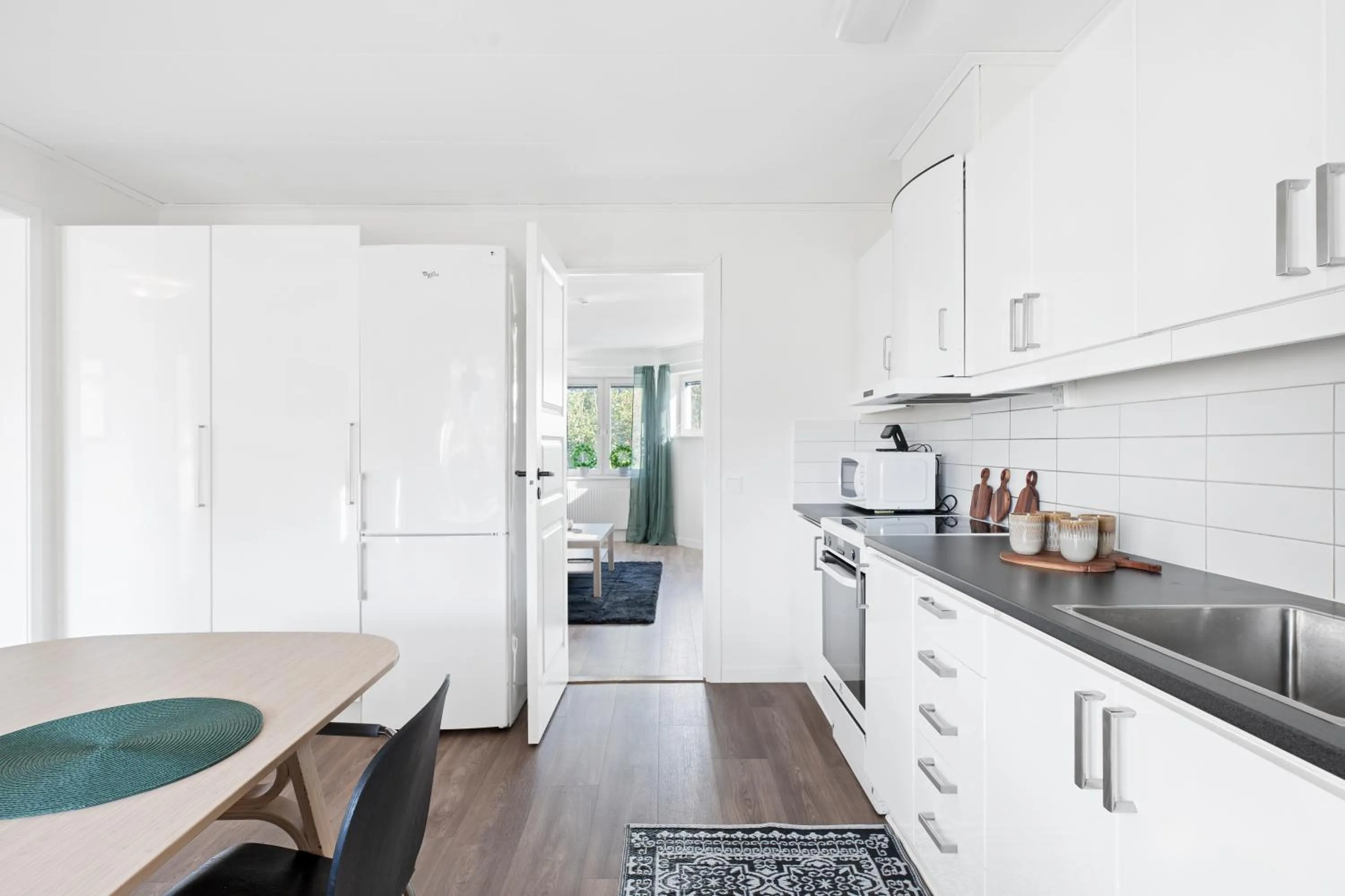 Kitchen or kitchenette in Uppsala Lägenhetshotell