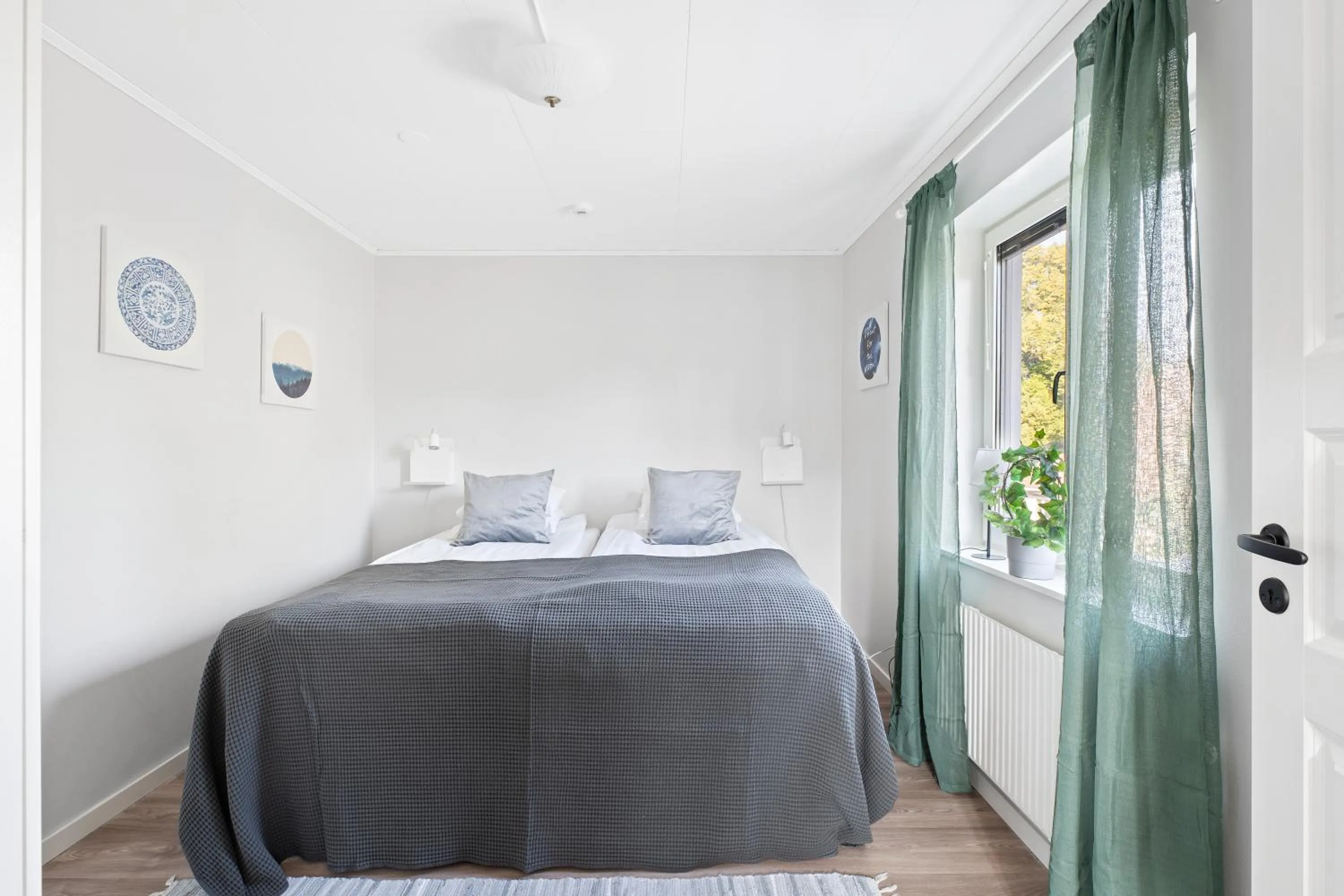 Bed in Uppsala Lägenhetshotell