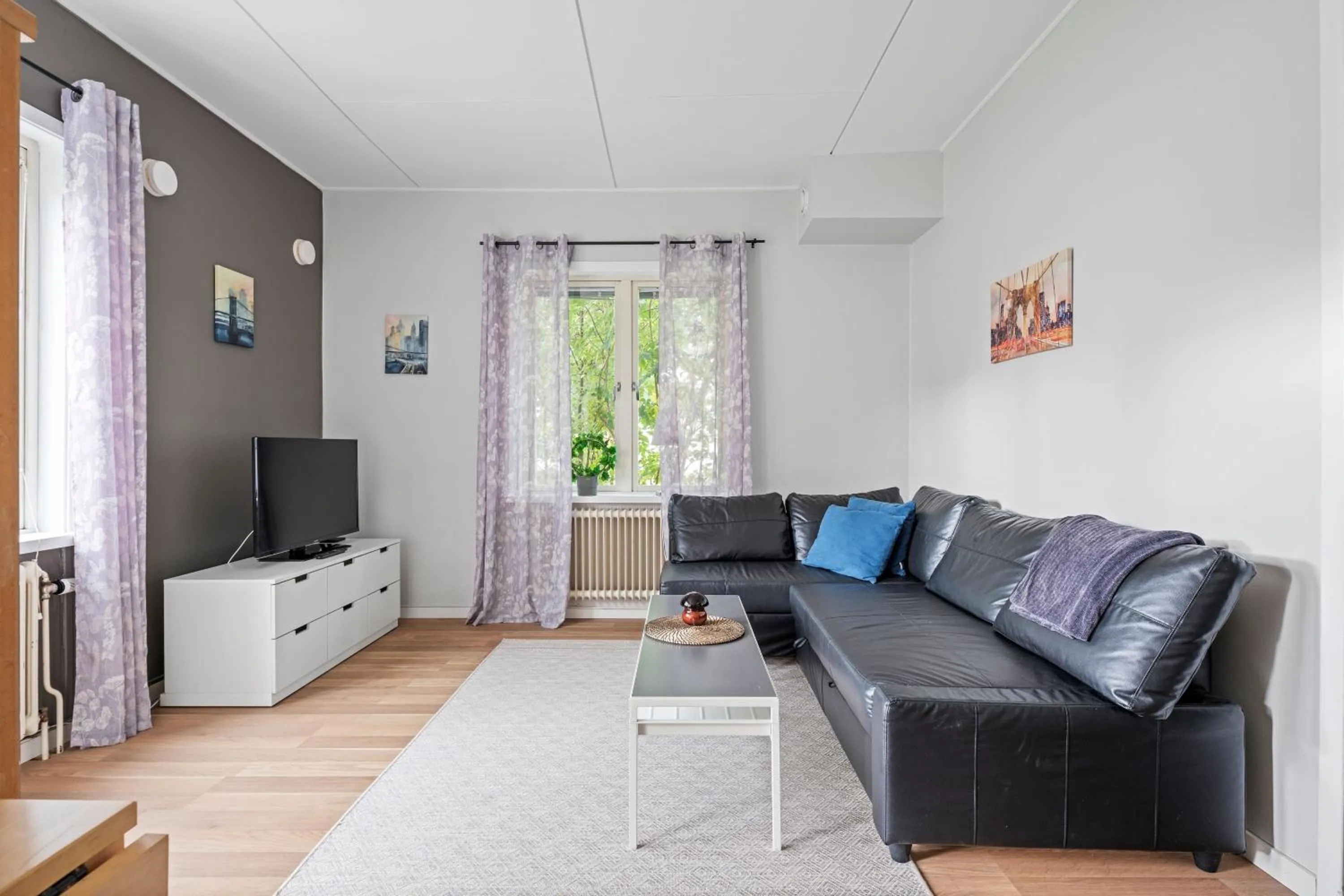 Bed in Uppsala Lägenhetshotell