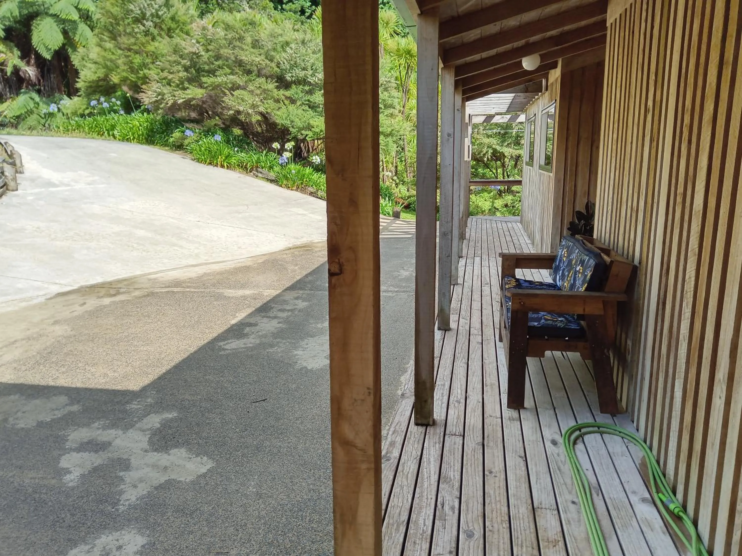 Patio in Waiotemarama Falls Lodge