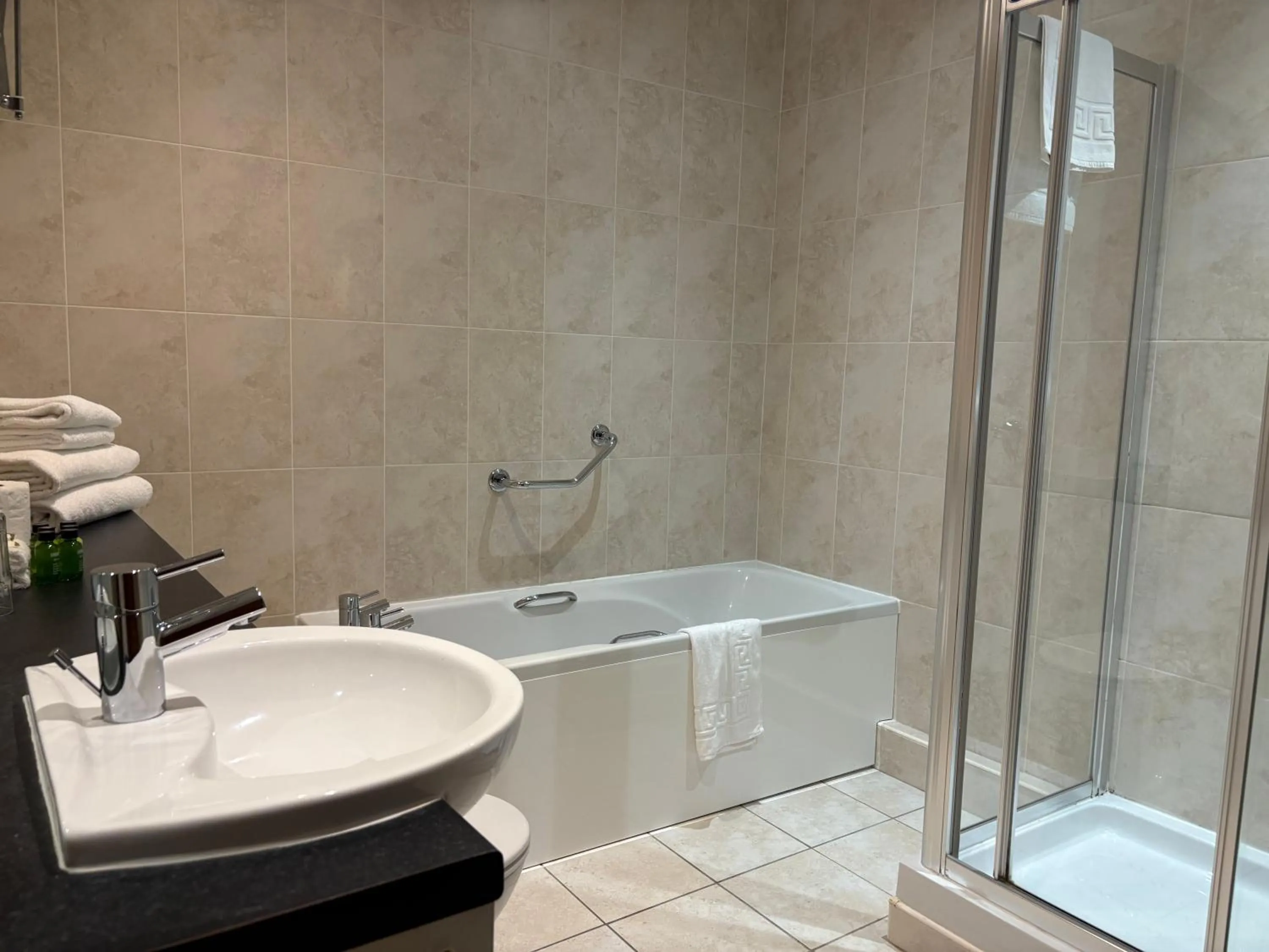 Shower in Lake District Castle Inn