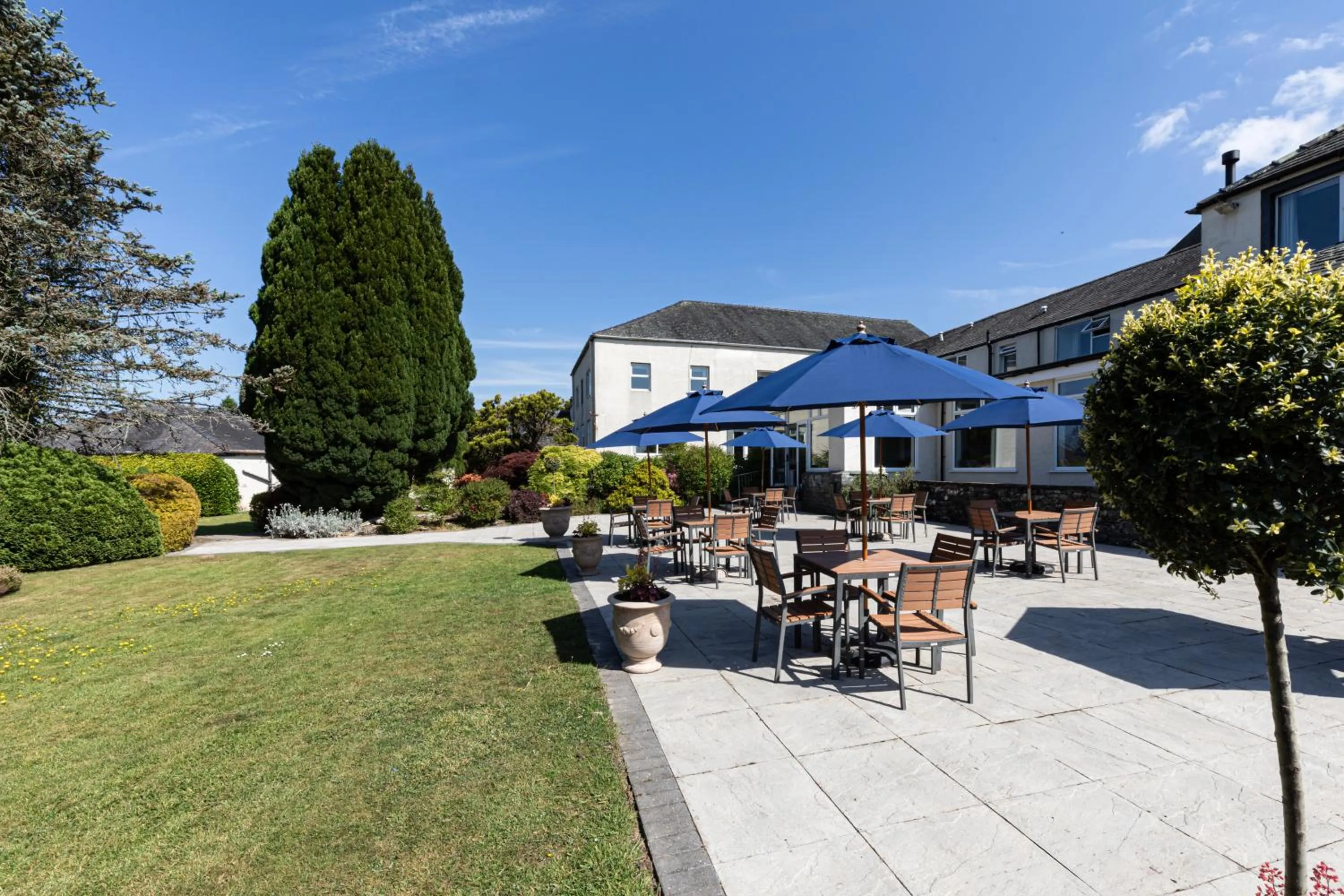 Patio in Lake District Castle Inn