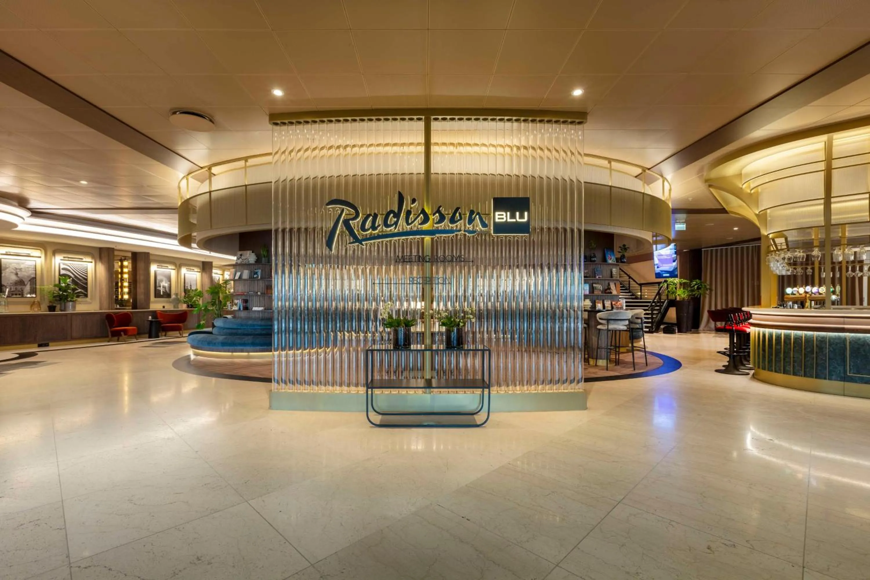 Lobby or reception in Radisson Blu Scandinavia Hotel, Copenhagen
