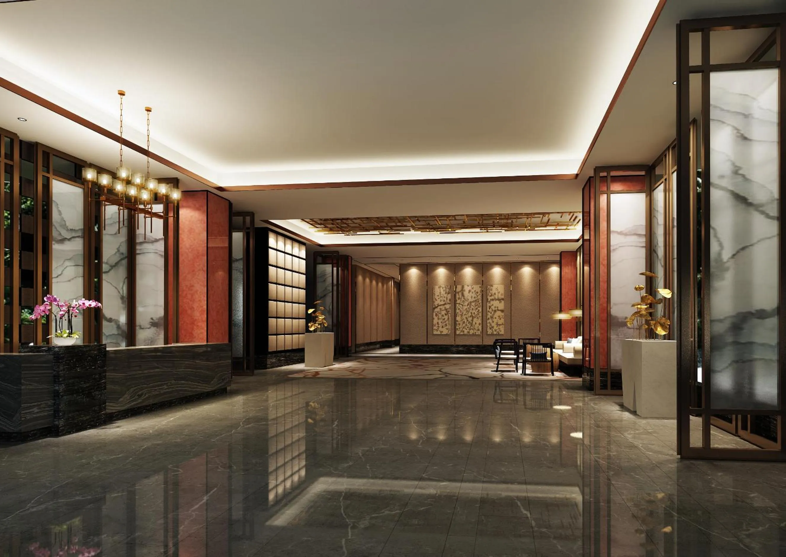 Restaurant/places to eat, Lobby/Reception in Novotel Rizhao Suning