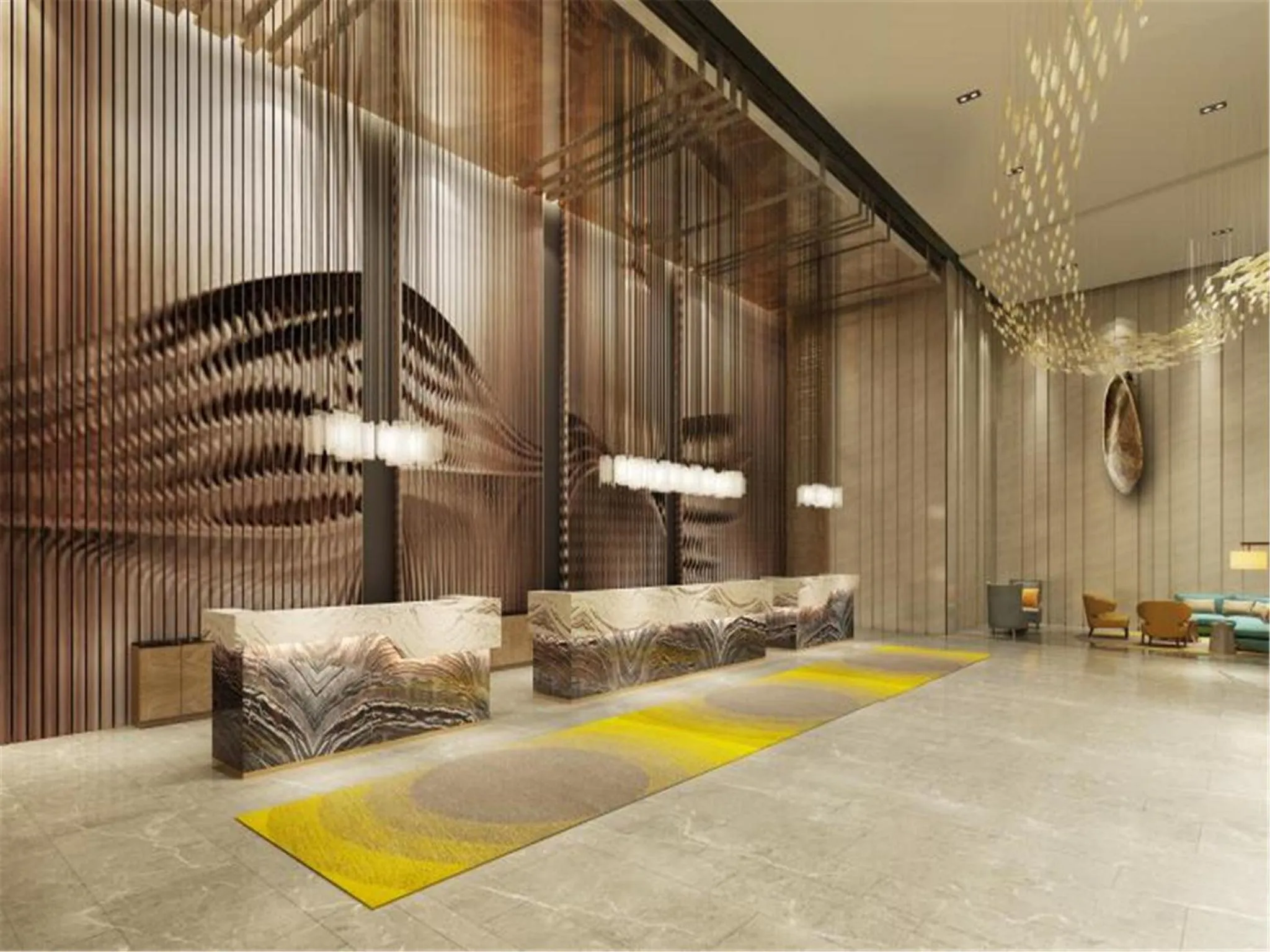 Lobby or reception in Novotel Rizhao Suning