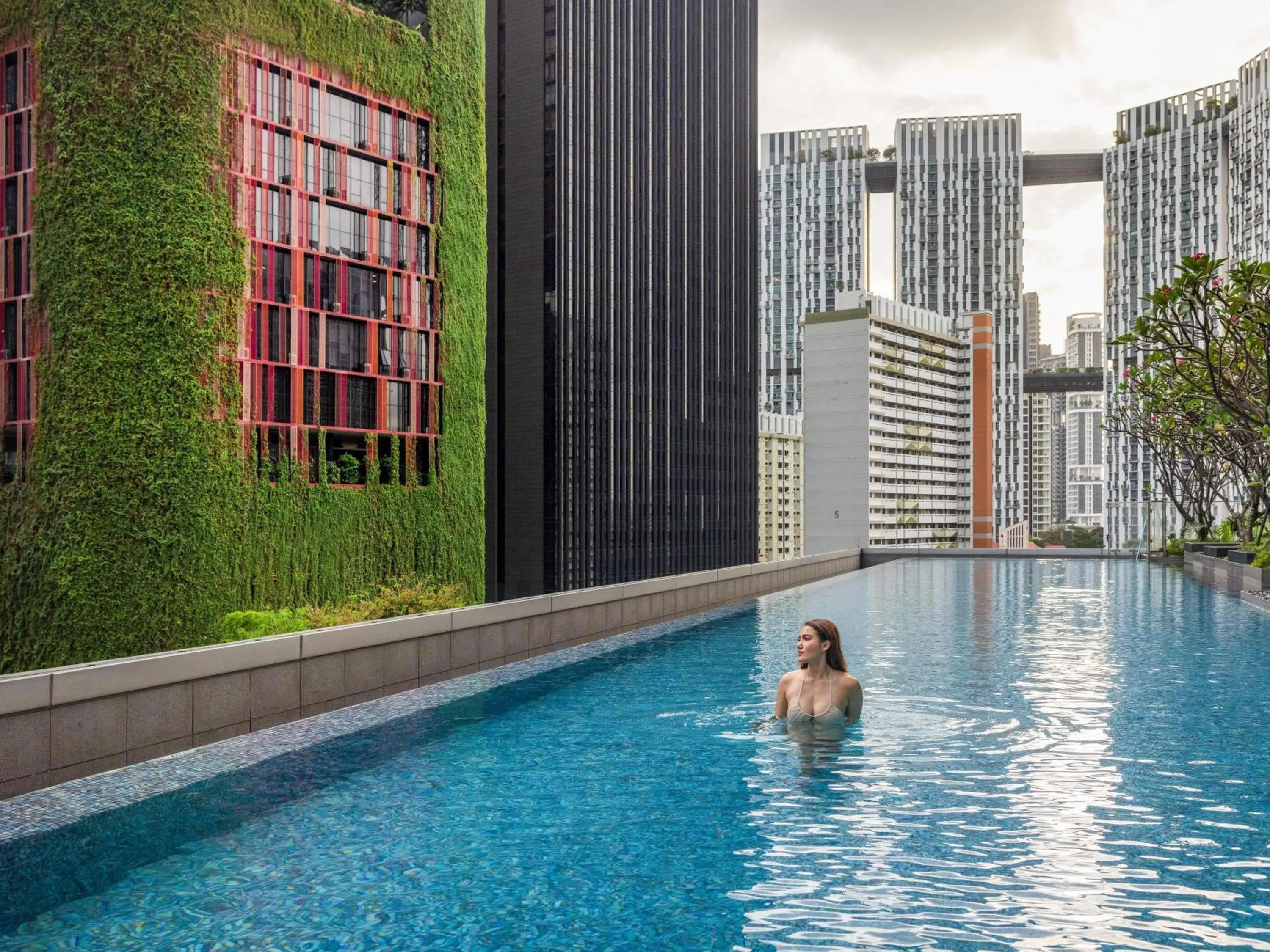 Pool view in Sofitel Singapore City Centre