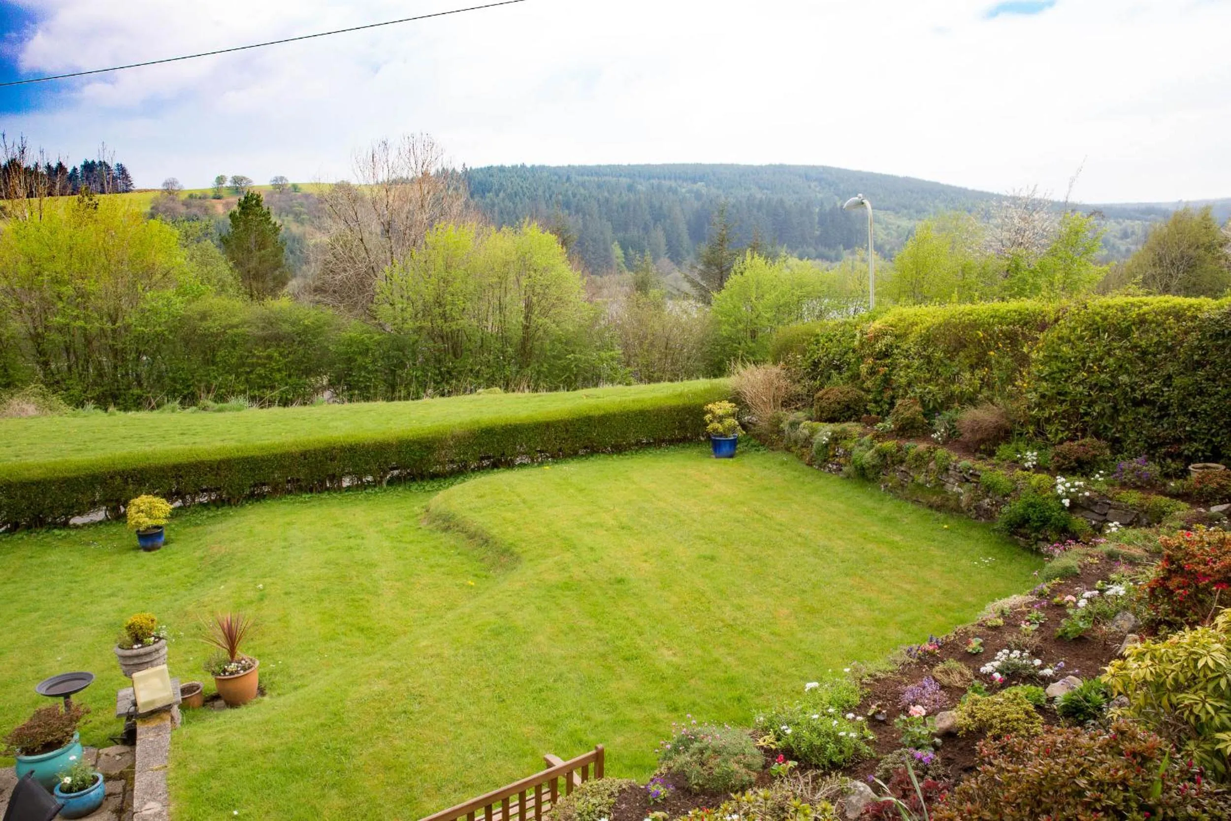 Garden view in Llwyn Onn Guest House