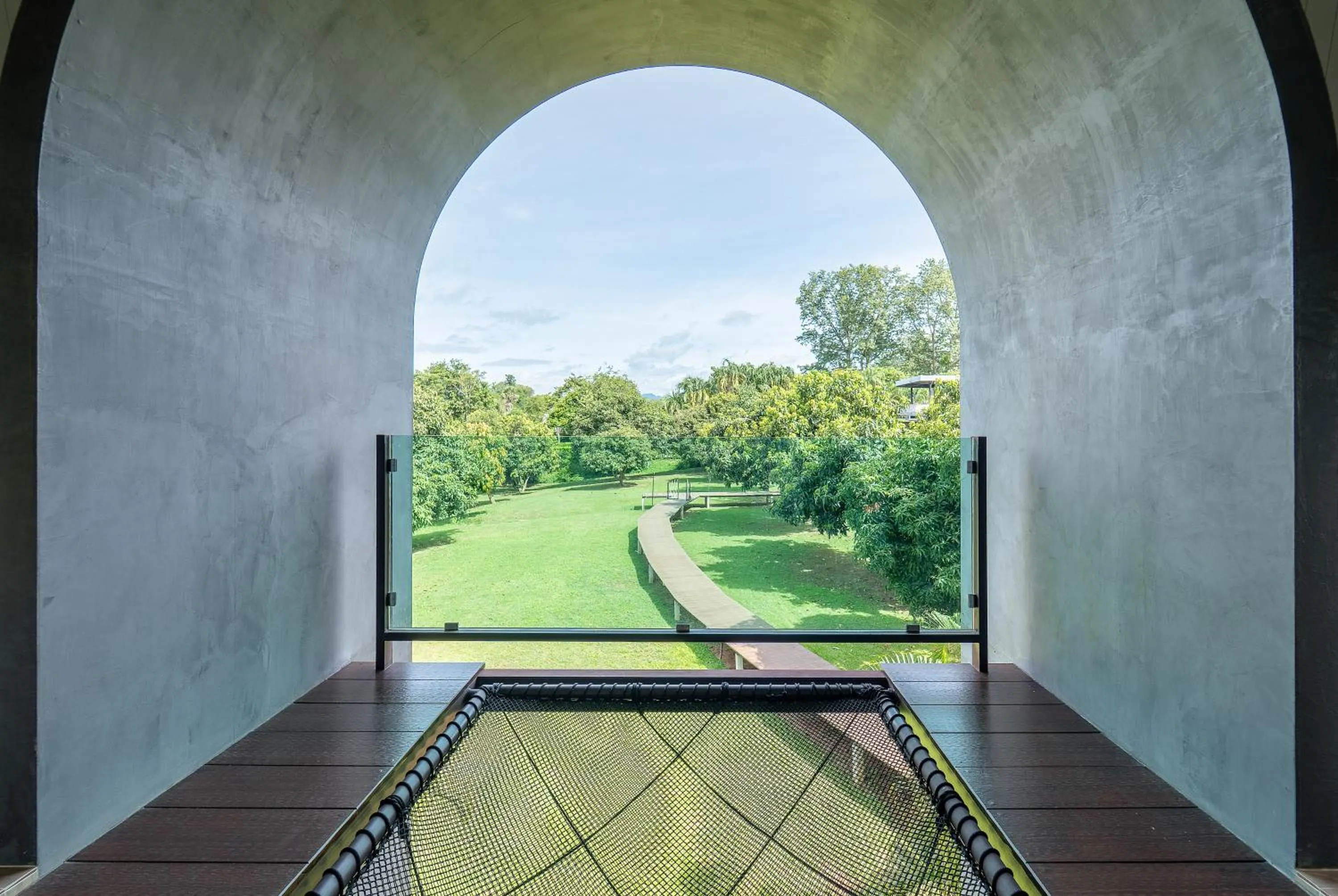 Garden view in Binlha Raft Resort