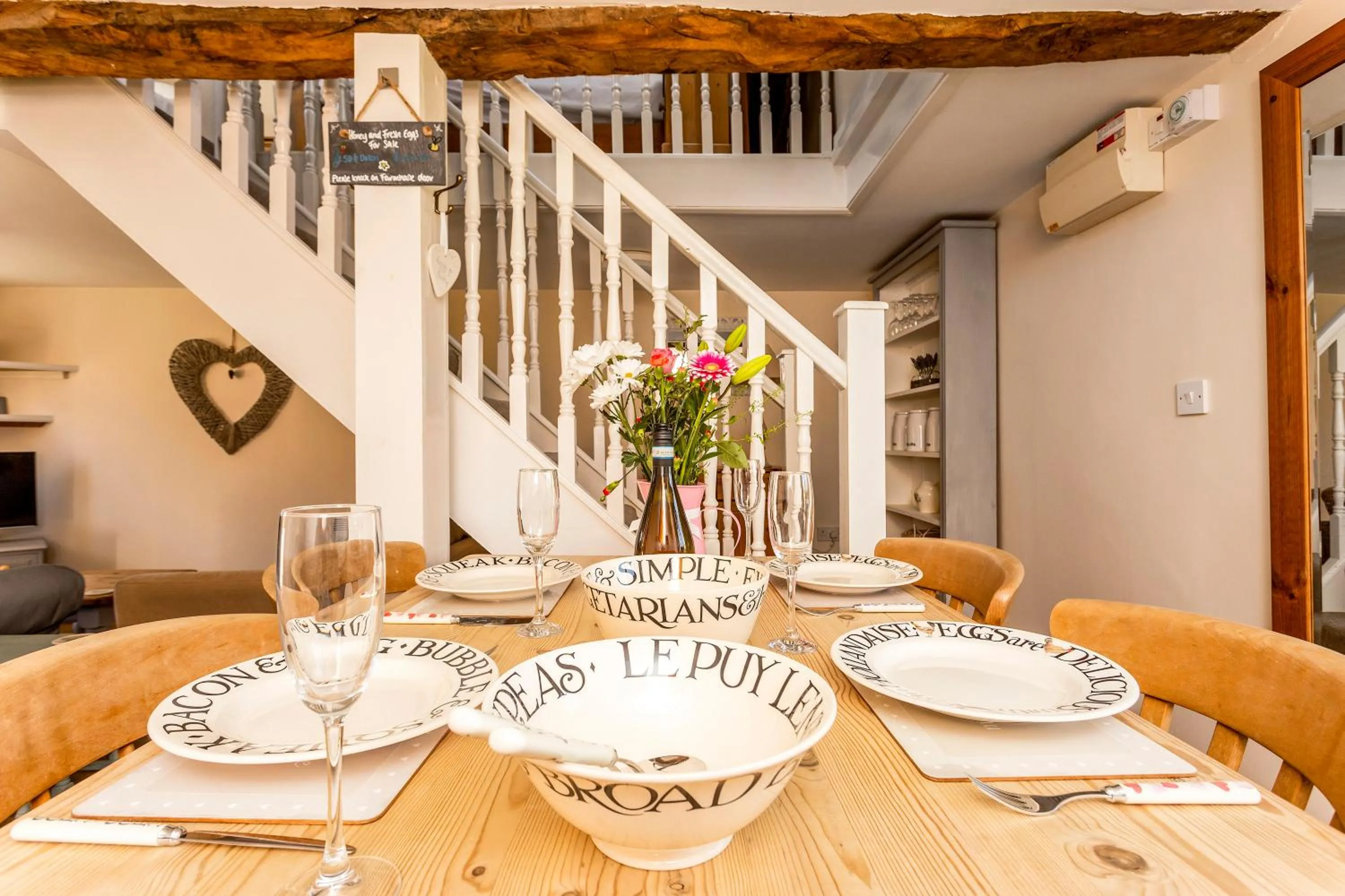Dining area in Bridge Farm Holiday Cottages
