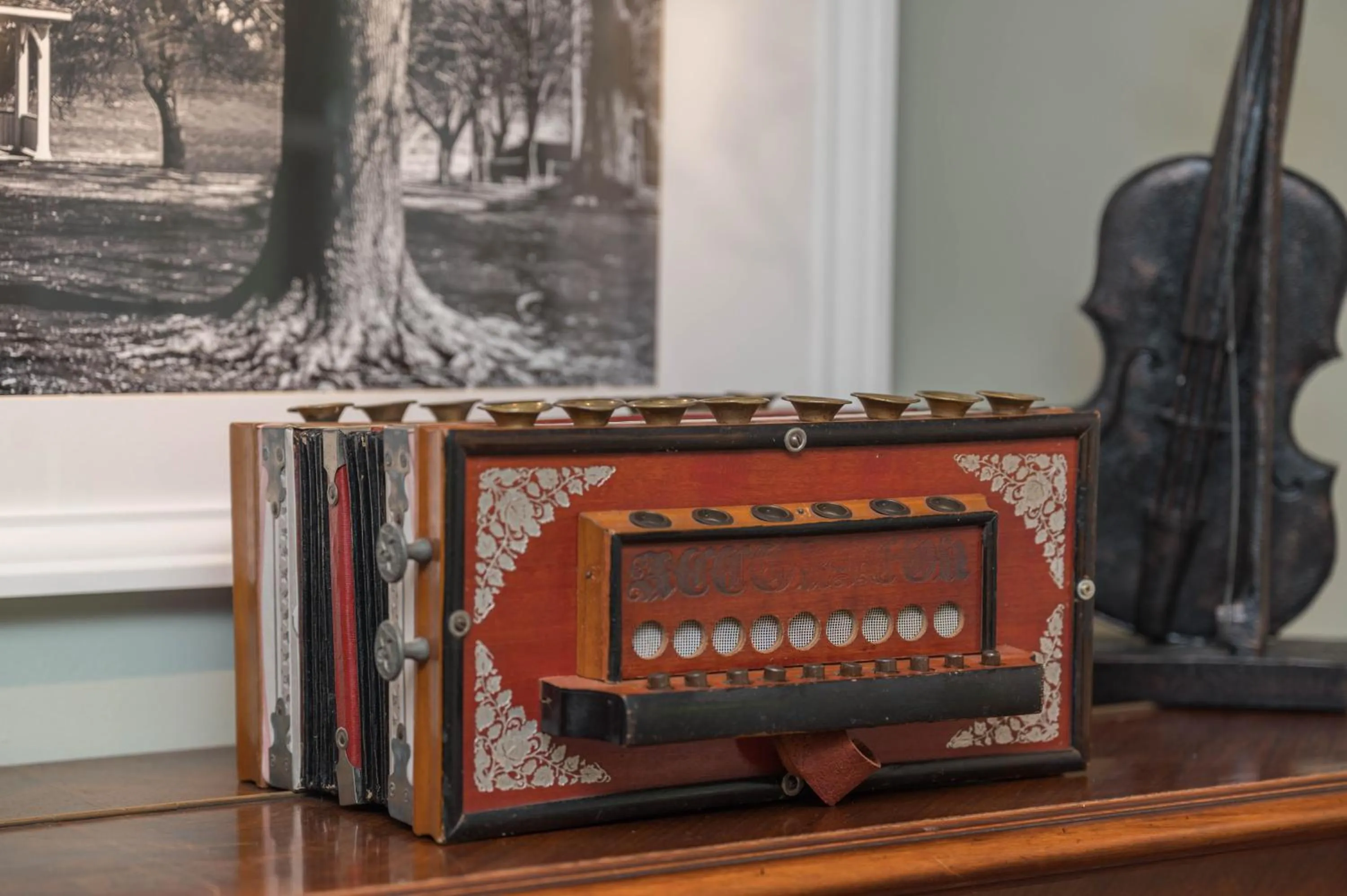 Living room in The Old Bank House