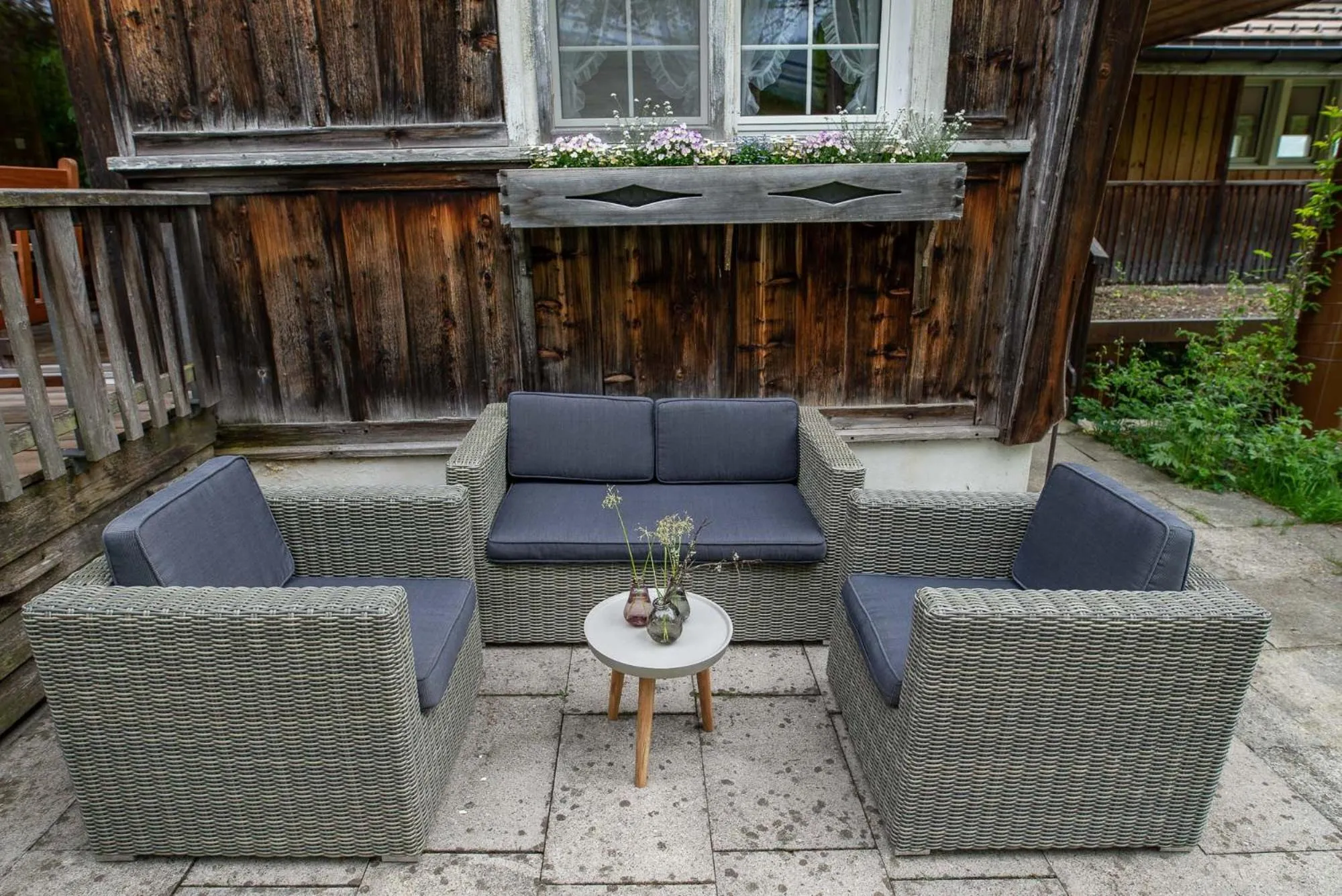 Garden view in Ferienhotel Idyll Gais