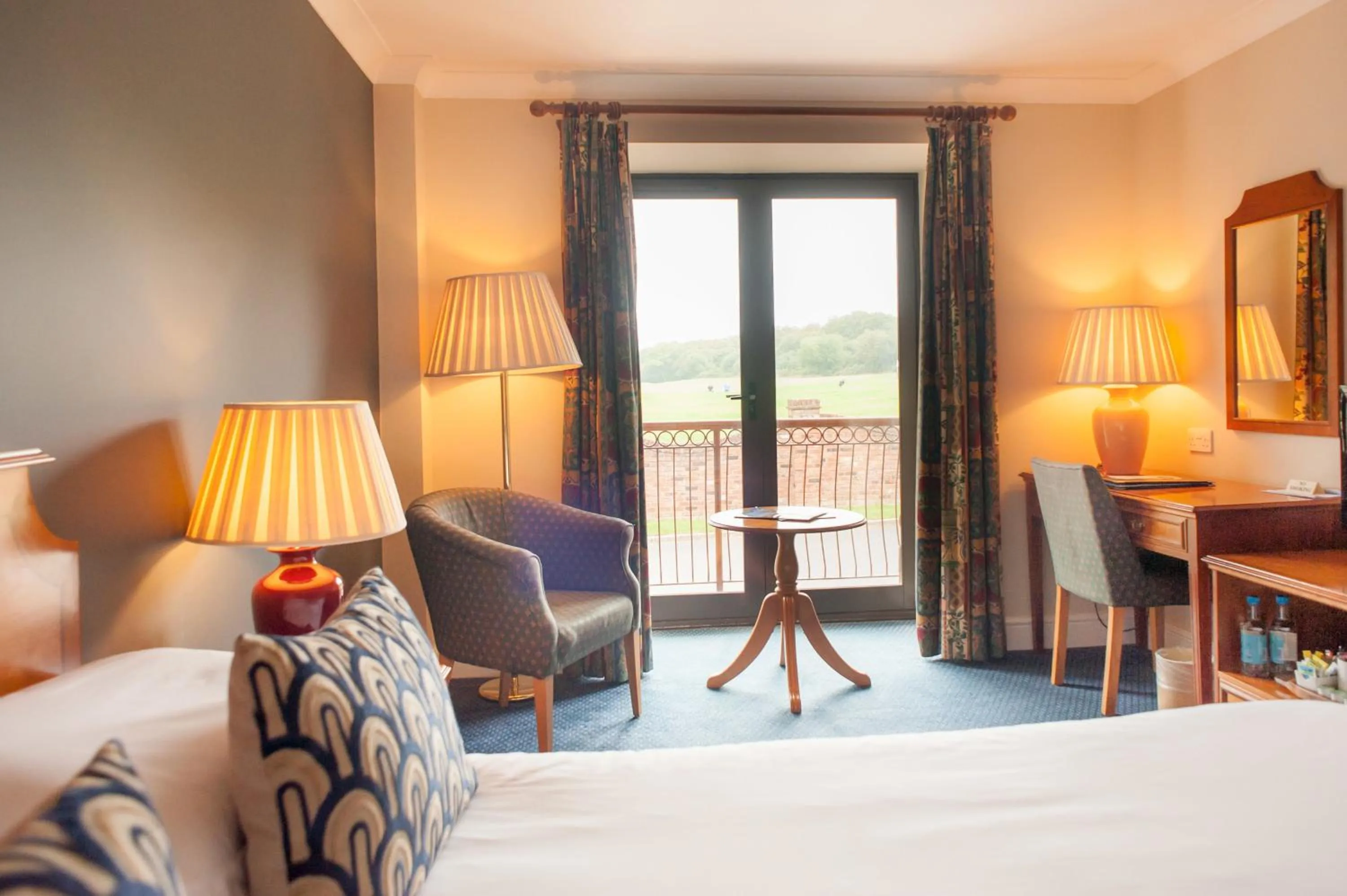 Balcony/Terrace, Bed in Woodbury Park Hotel & Spa