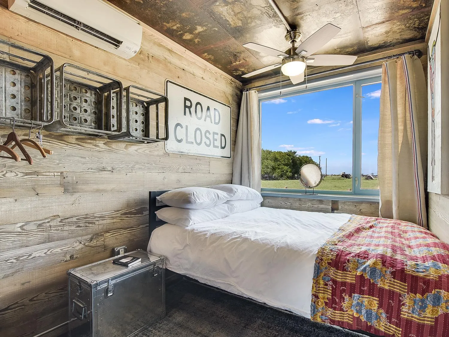 Bedroom, Bed in FlopHouze Shipping Container Hotel