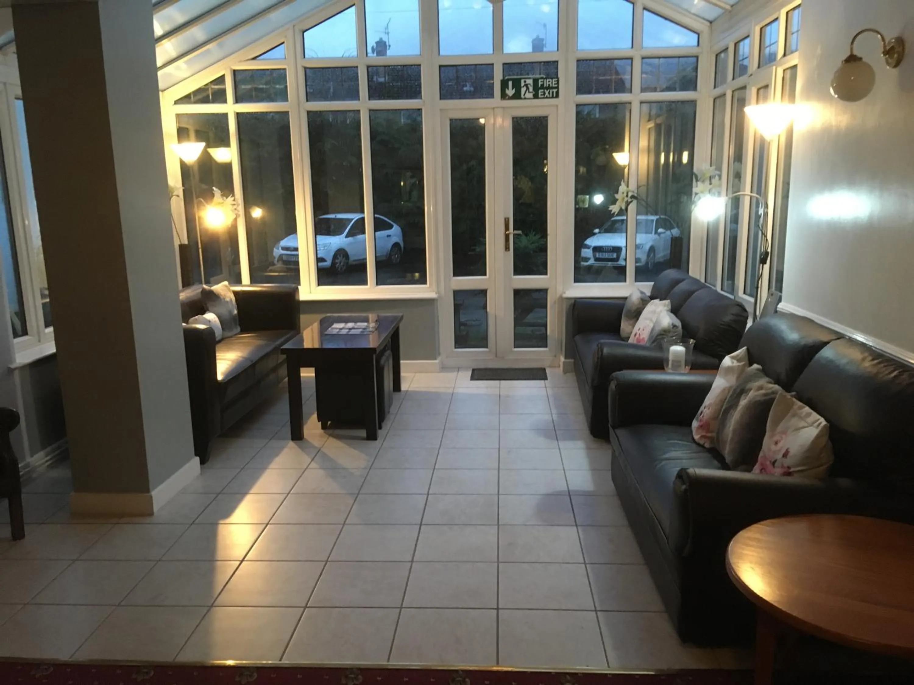 Seating area in The Riverside Hotel