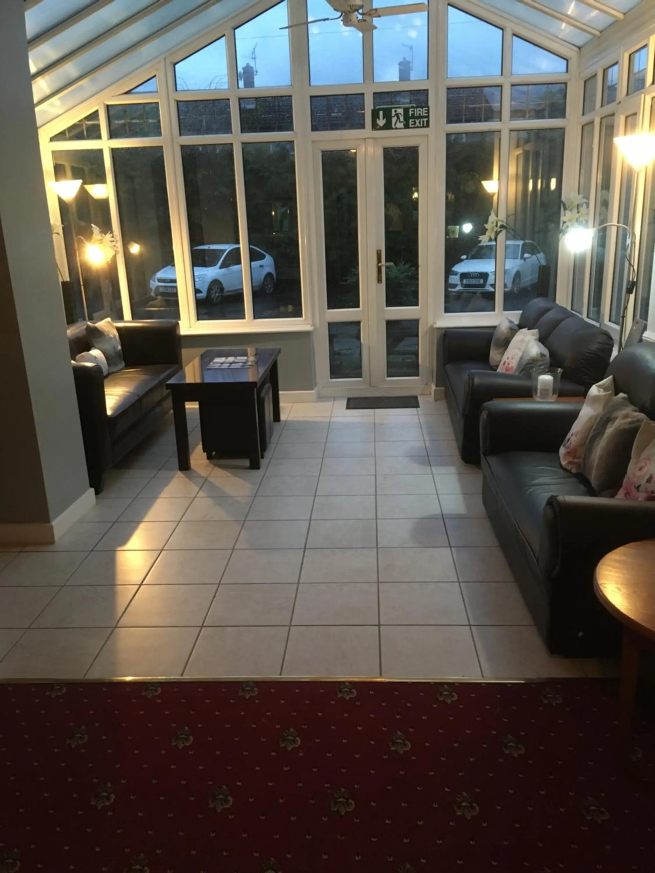 Seating area in The Riverside Hotel