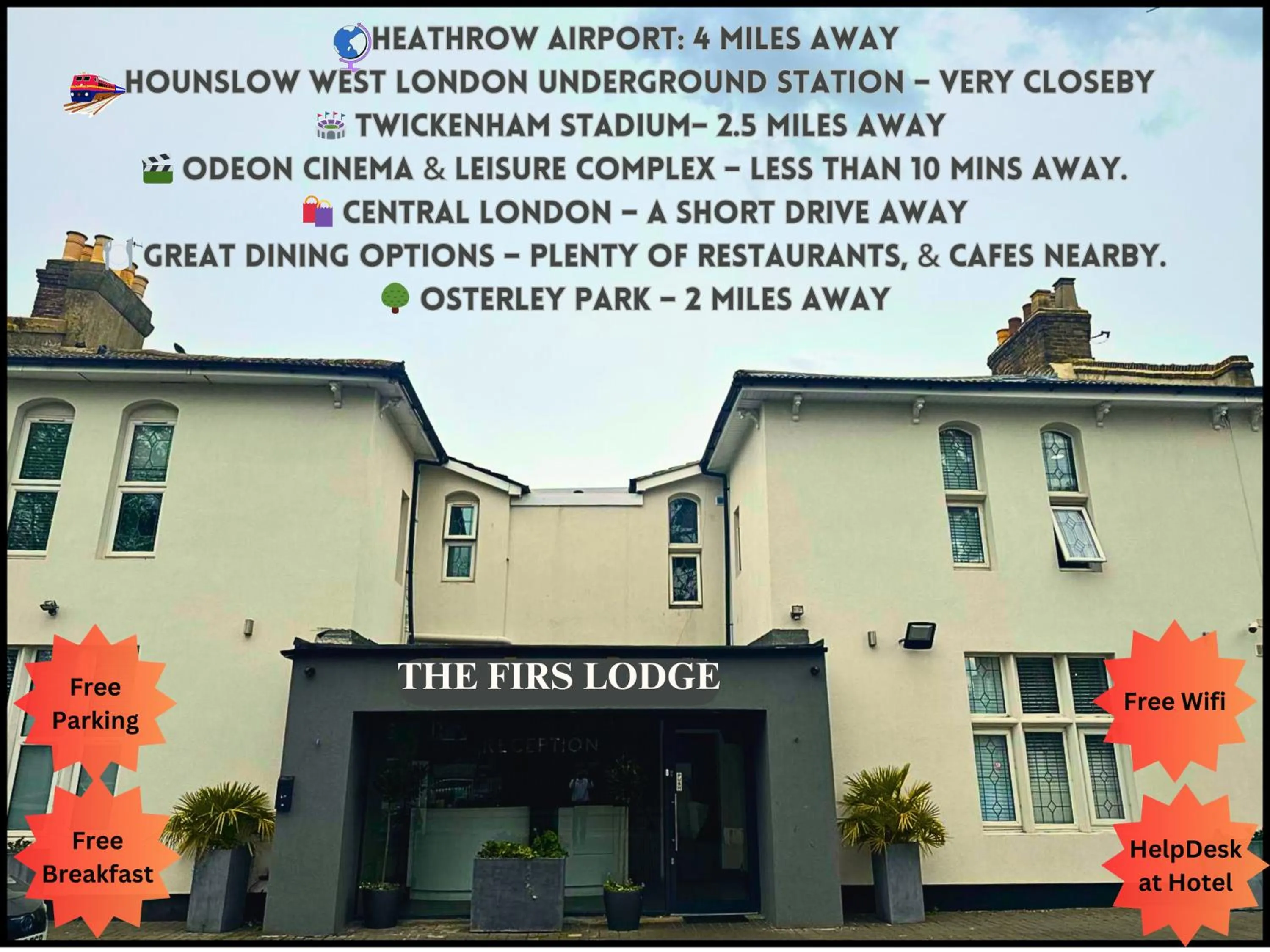 Property building in OYO Firs Lodge London Heathrow
