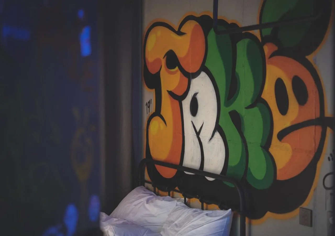 Property building, Bed in Playce Camp Jeju