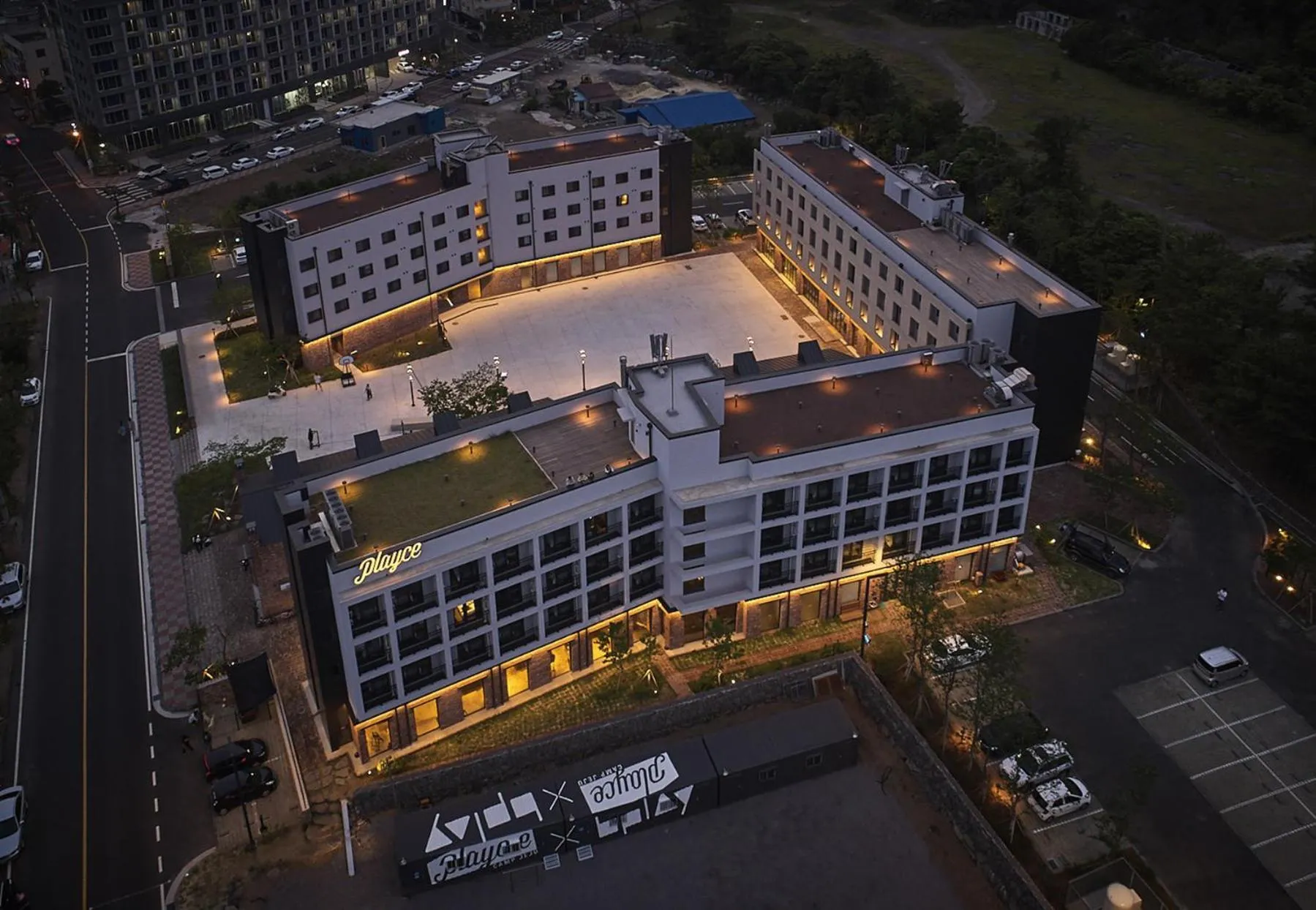 Bird's eye view in Playce Camp Jeju