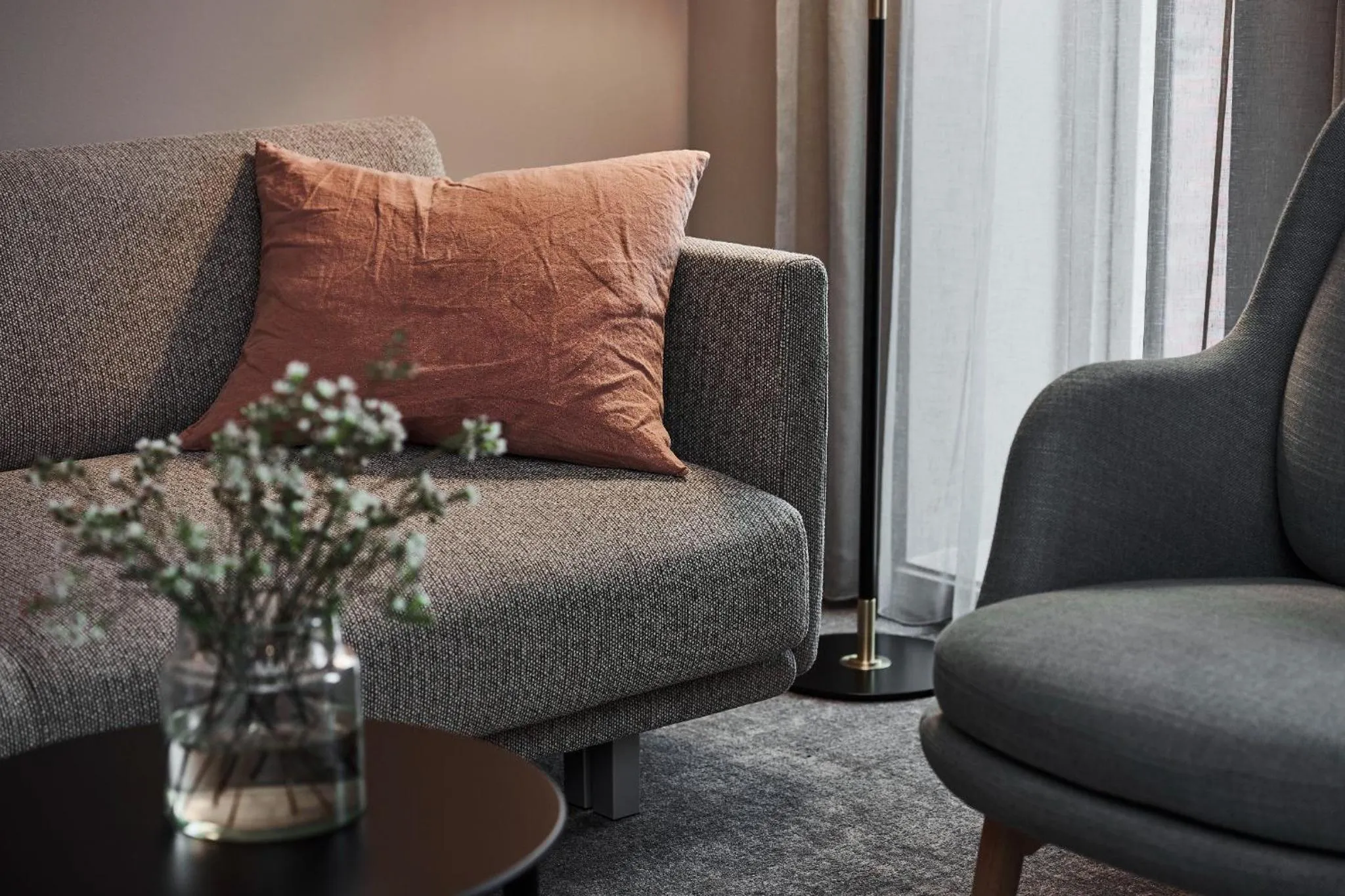 Seating area in Hotel Odeon