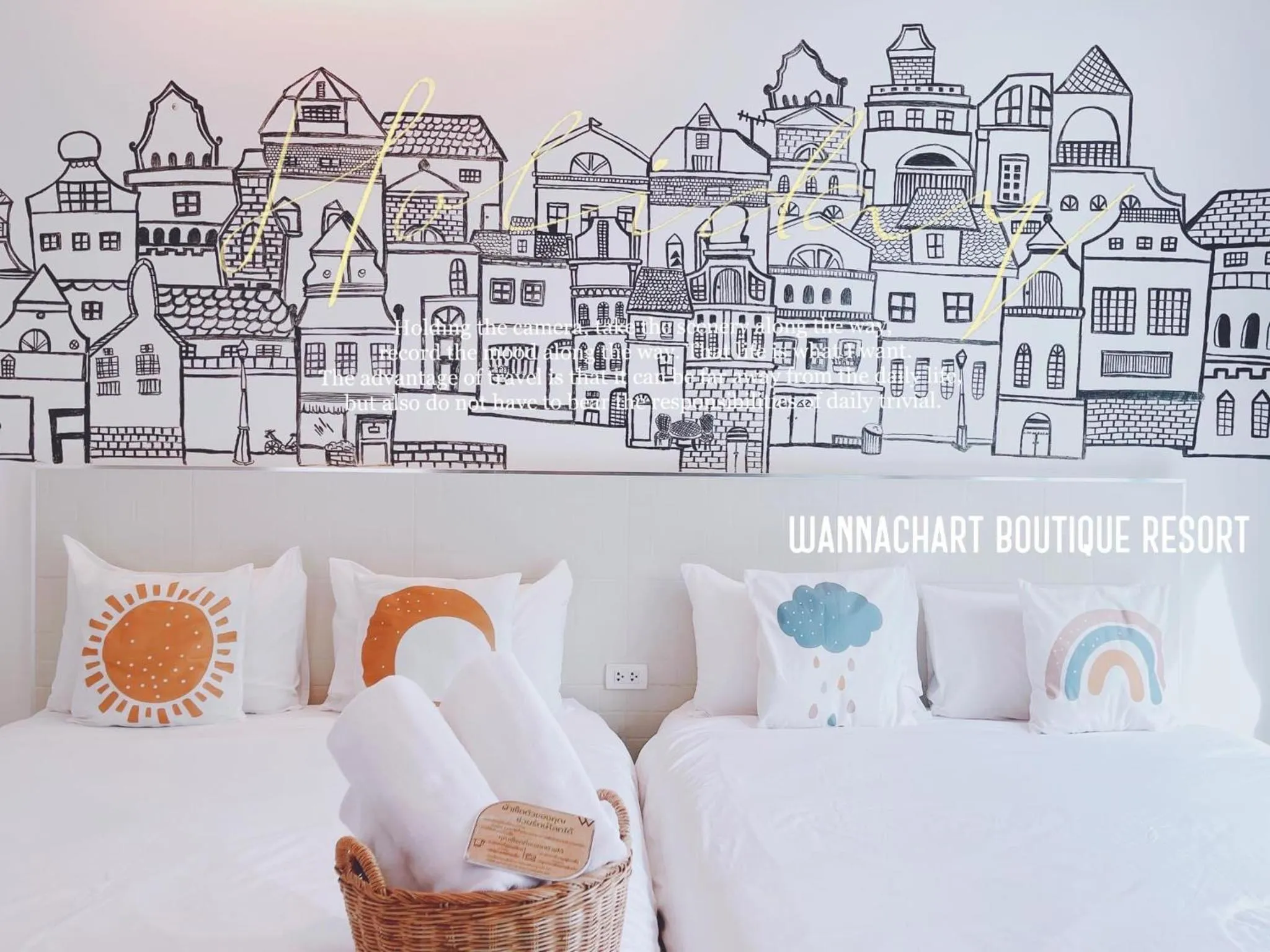 Bed in Wannachart Boutique Resort