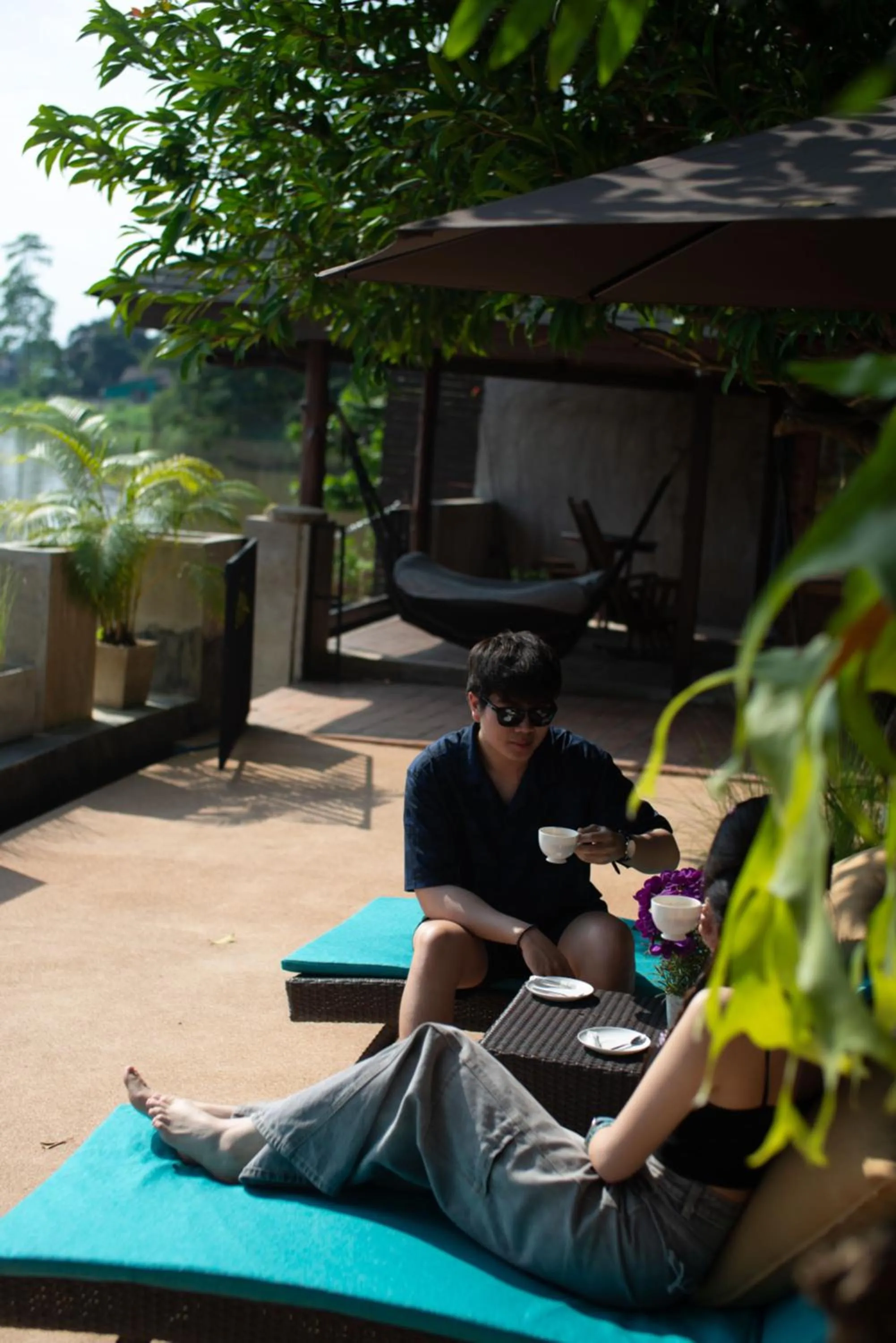 Garden view in Tolani Riverside Villa