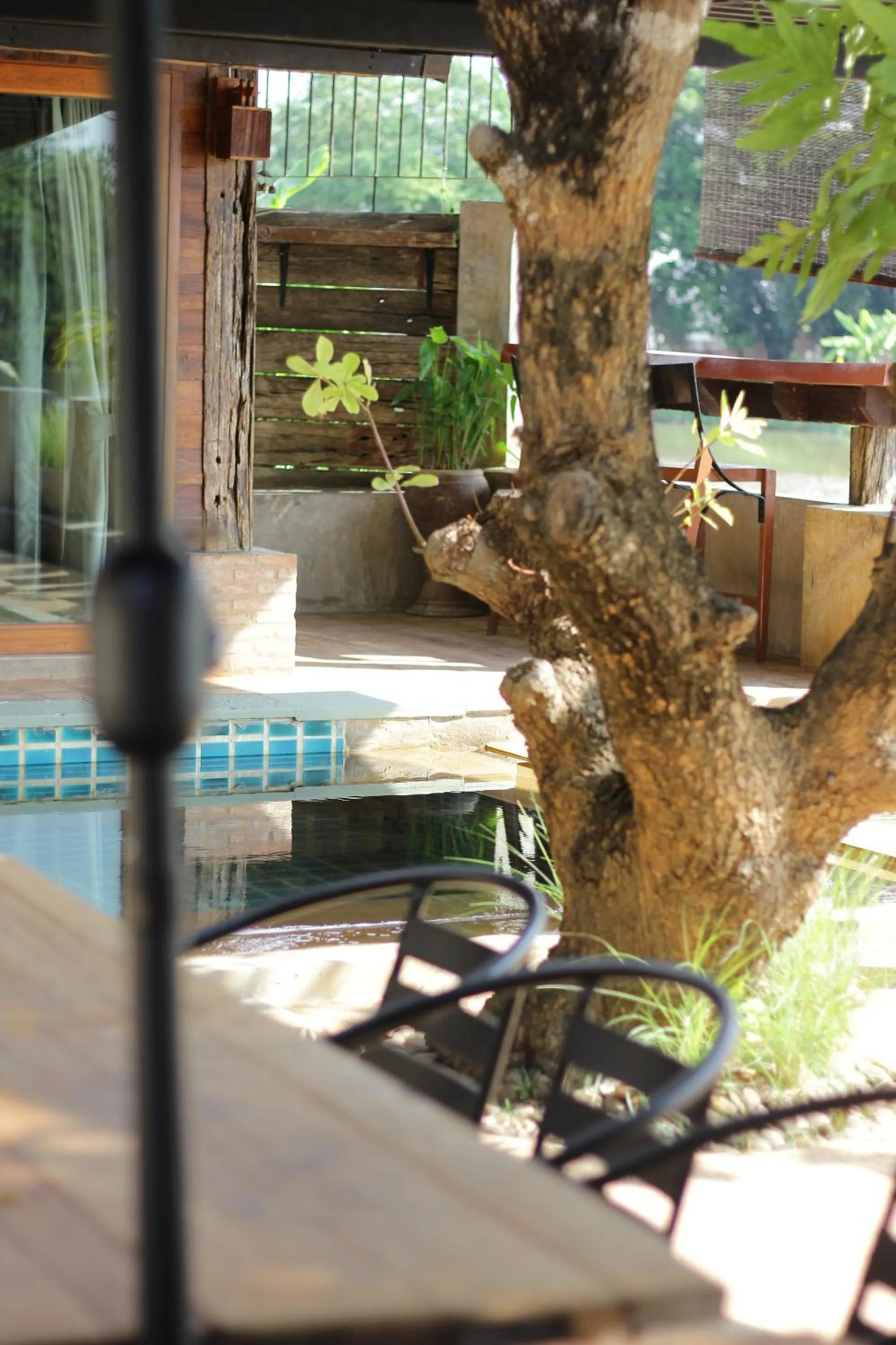 Patio in Tolani Riverside Villa