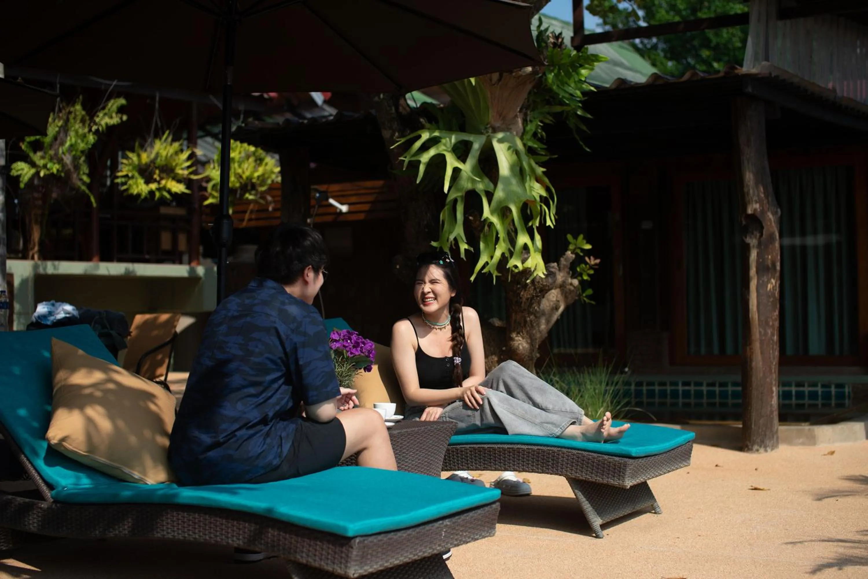 Seating area in Tolani Riverside Villa