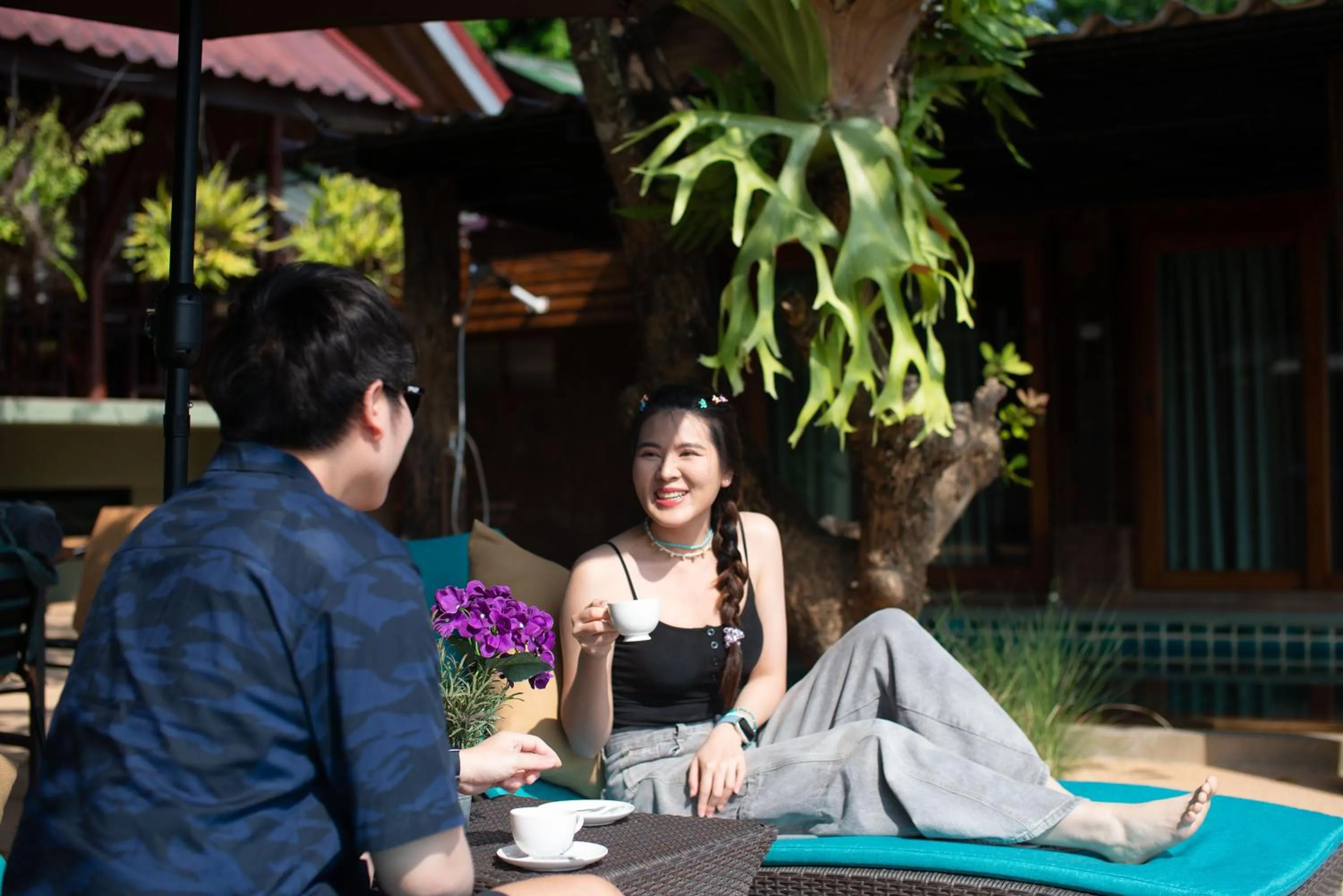 Guests in Tolani Riverside Villa