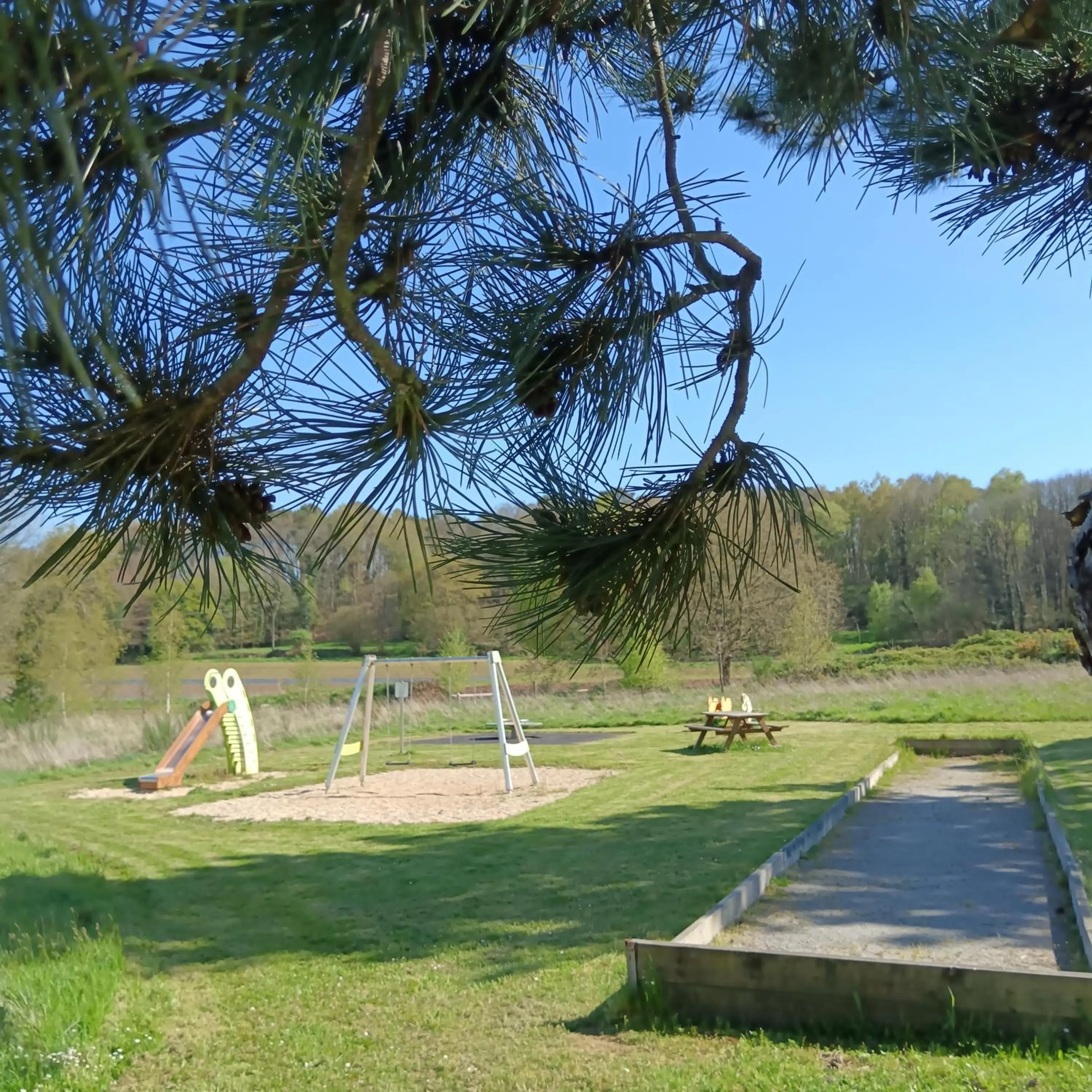 Children play ground in Terres de France - Le Domaine du Moulin Neuf