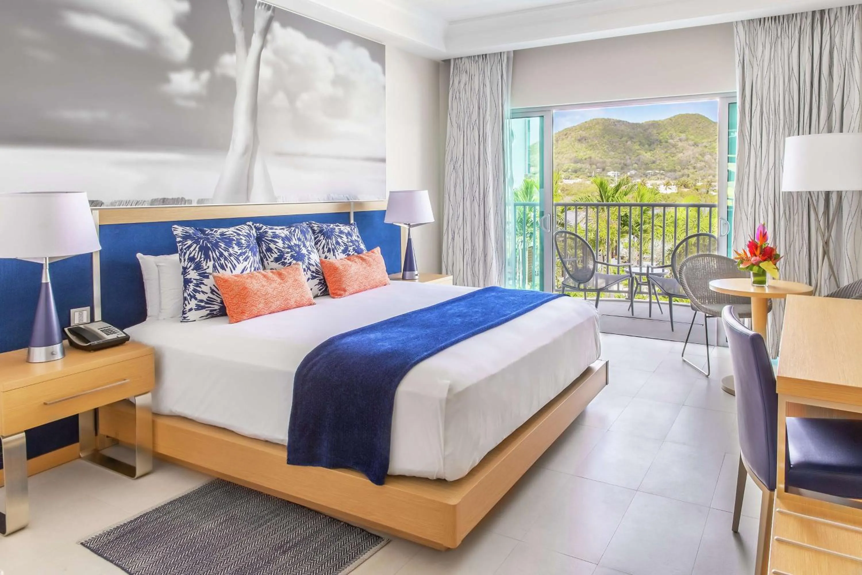 Bedroom, Bed in Harbor Club St Lucia, Curio Collection by Hilton