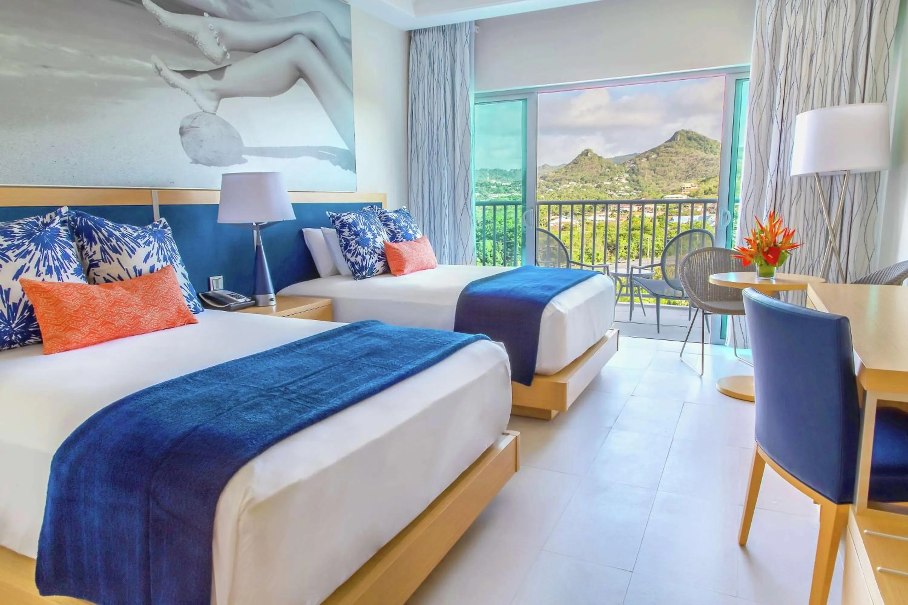 Bedroom, Bed in Harbor Club St Lucia, Curio Collection by Hilton
