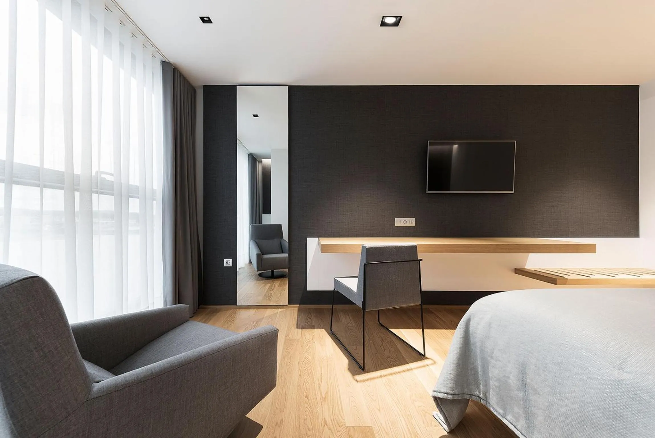 Bed in Hotel U Viveiro