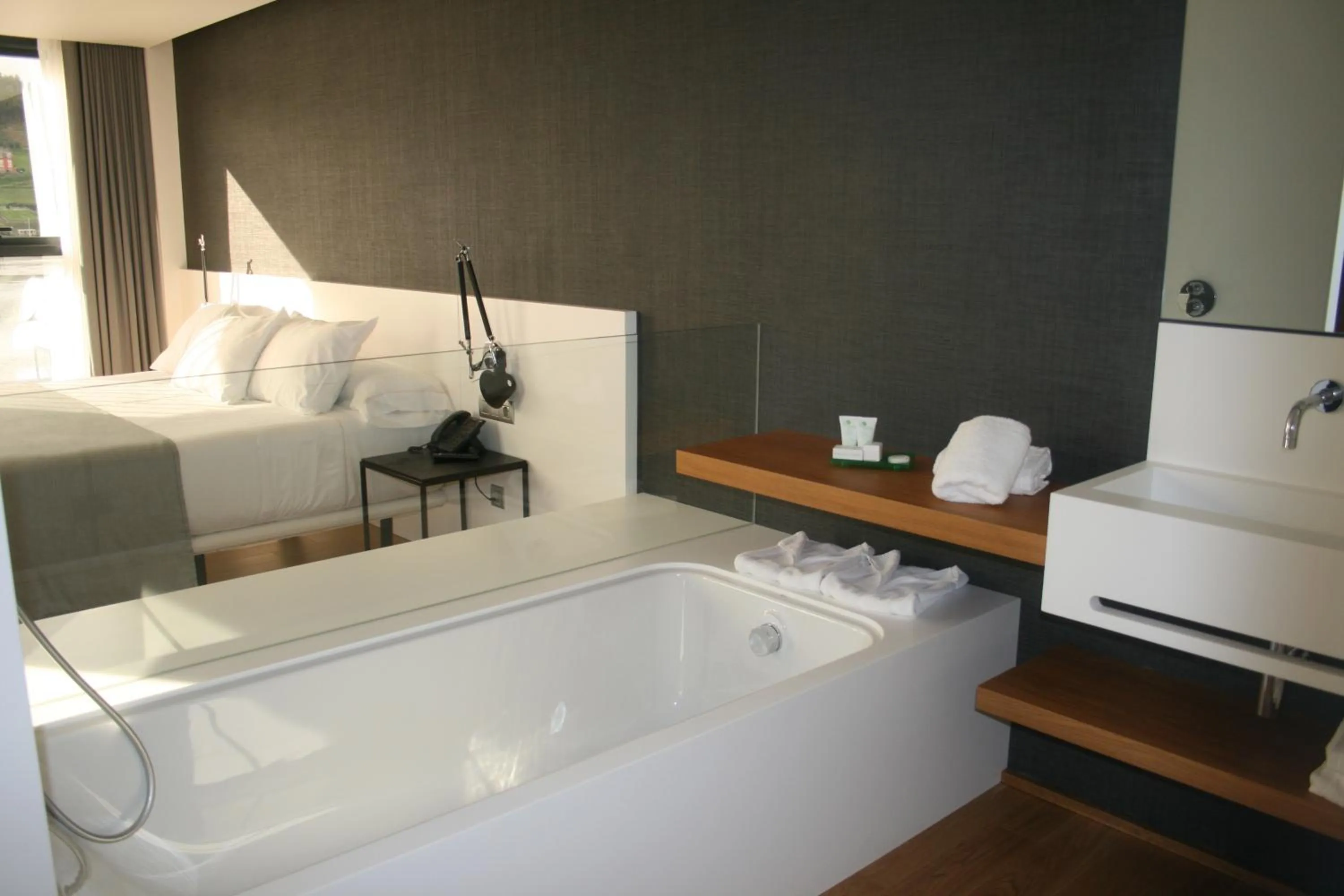 Bed in Hotel U Viveiro