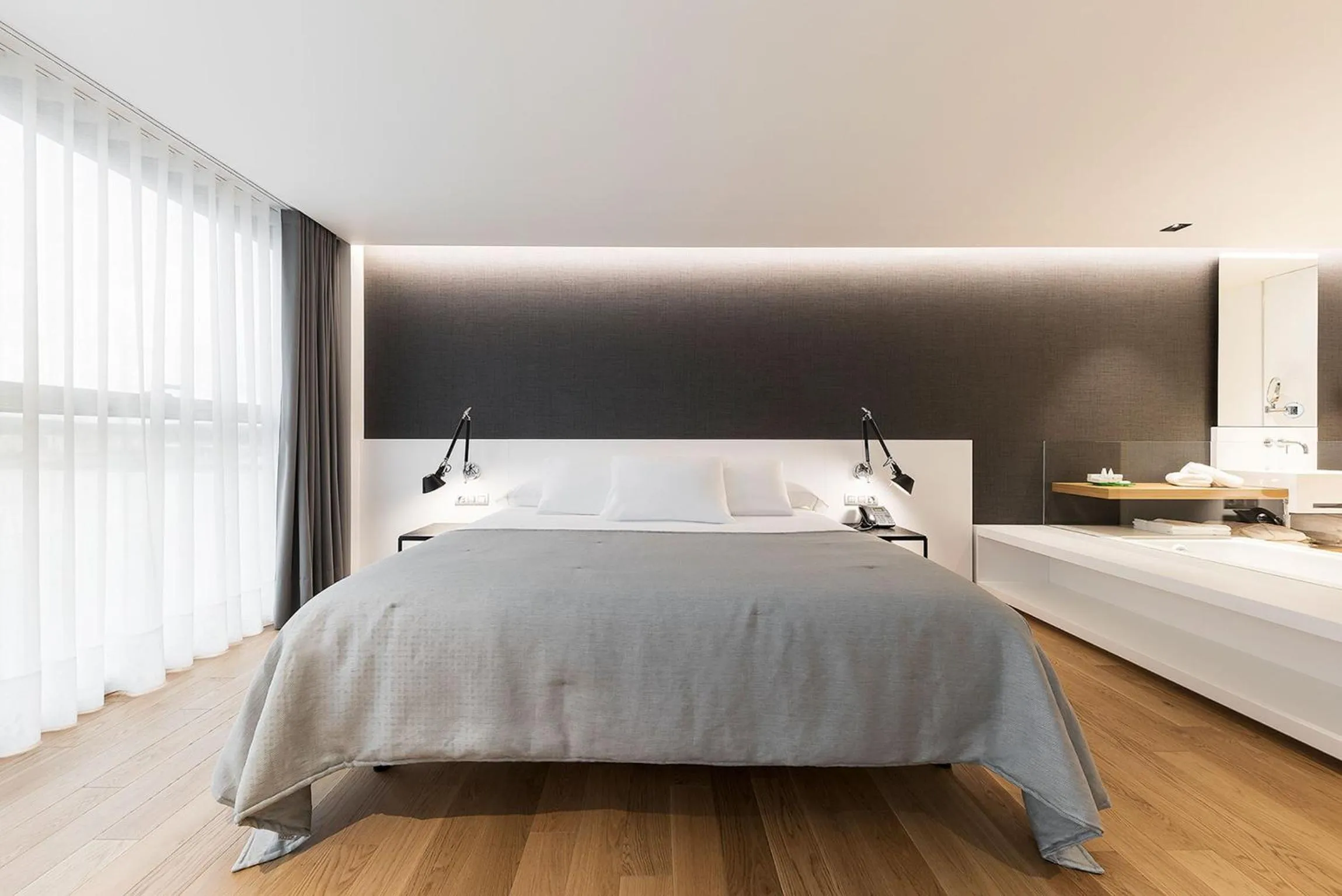 Bed in Hotel U Viveiro