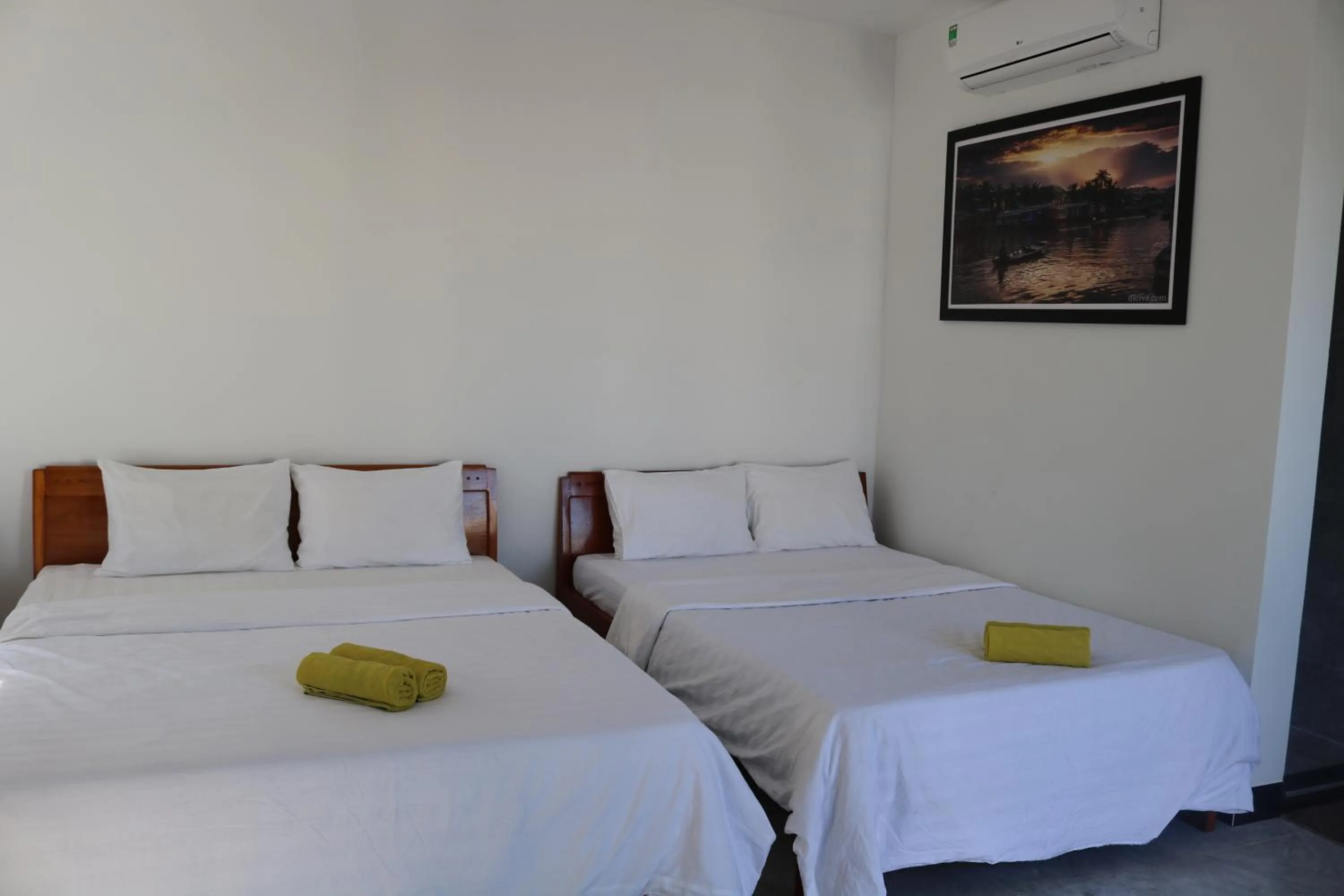 Bed in Green garden house