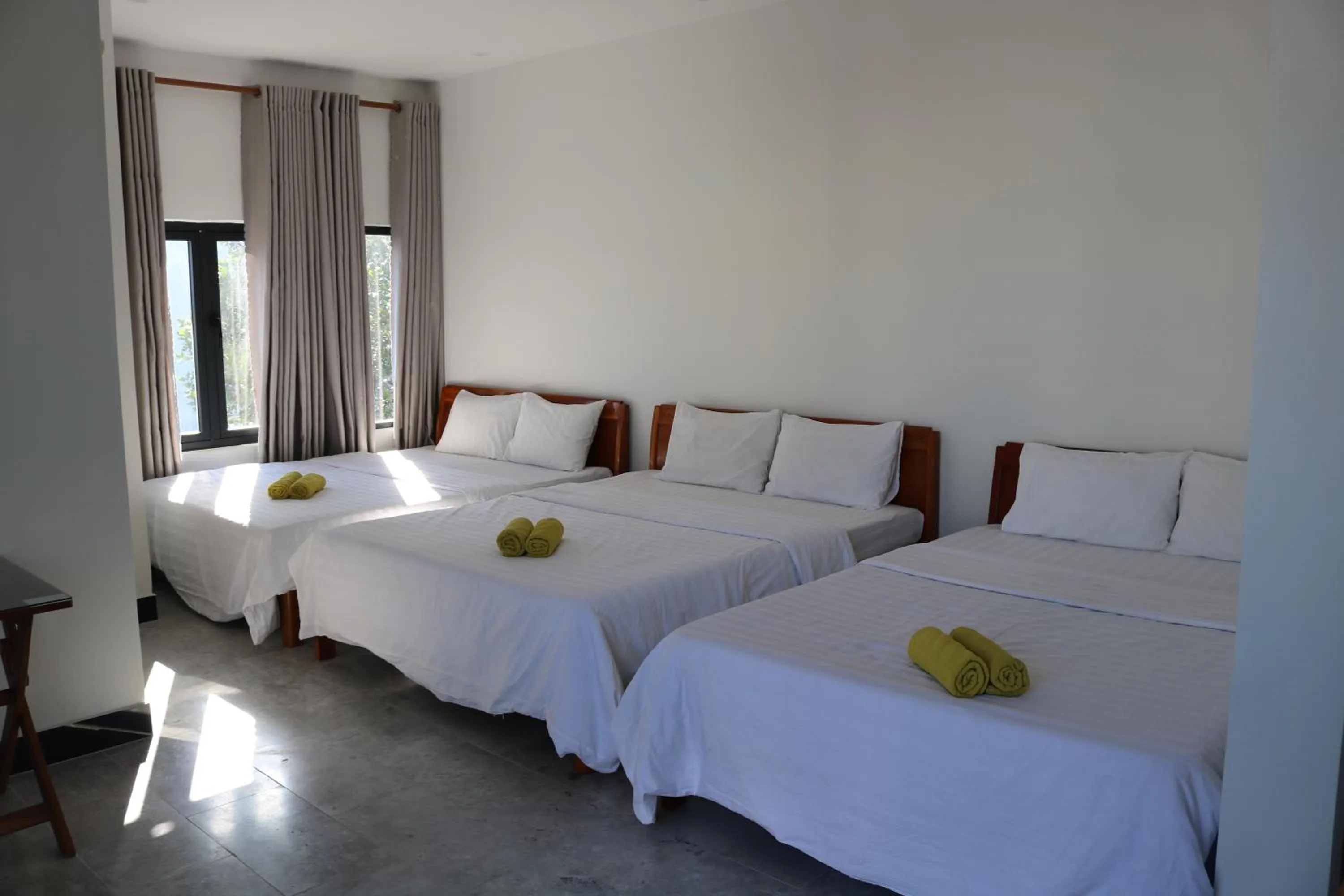 Bed in Green garden house