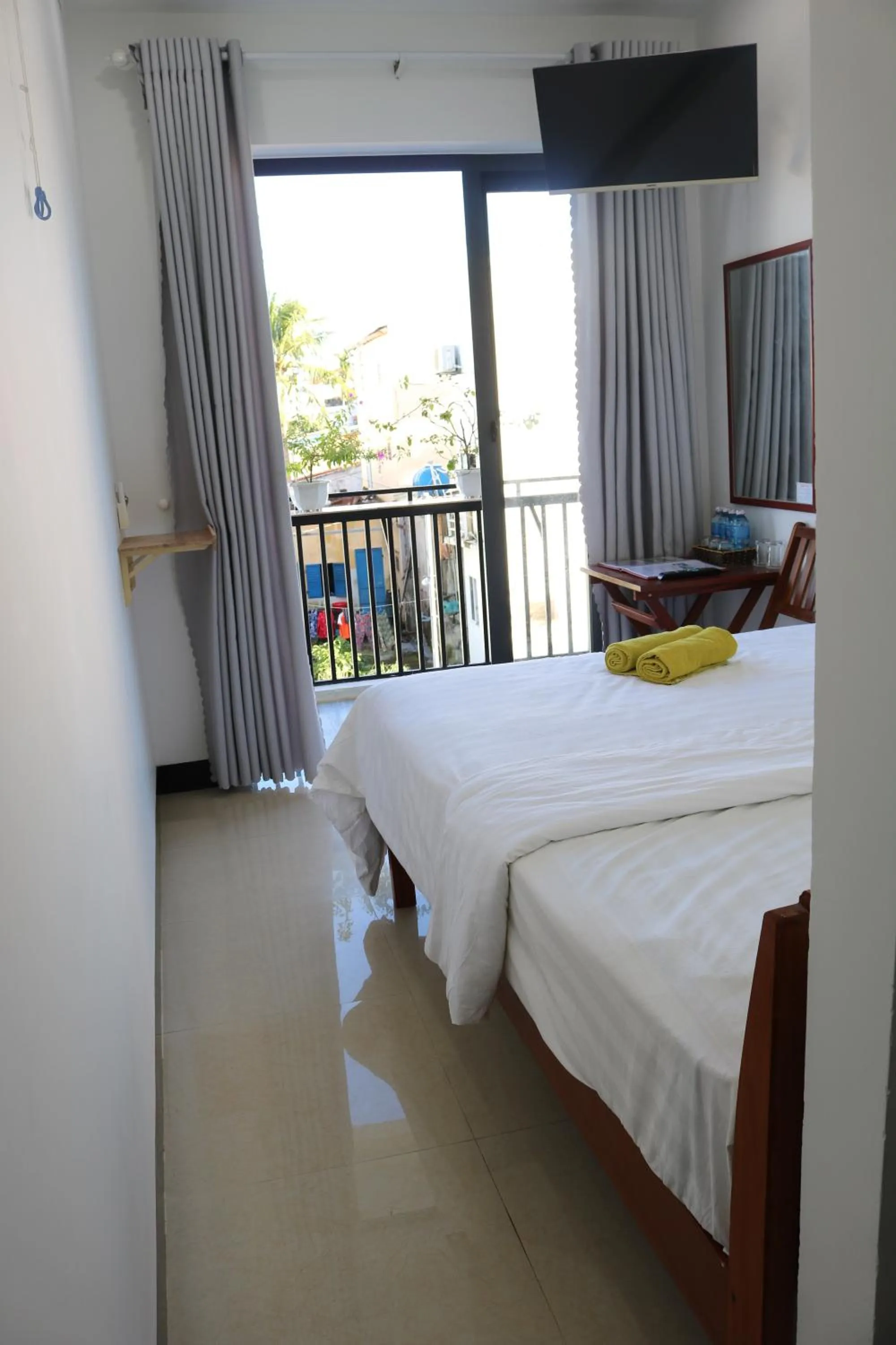 Bed in Green garden house