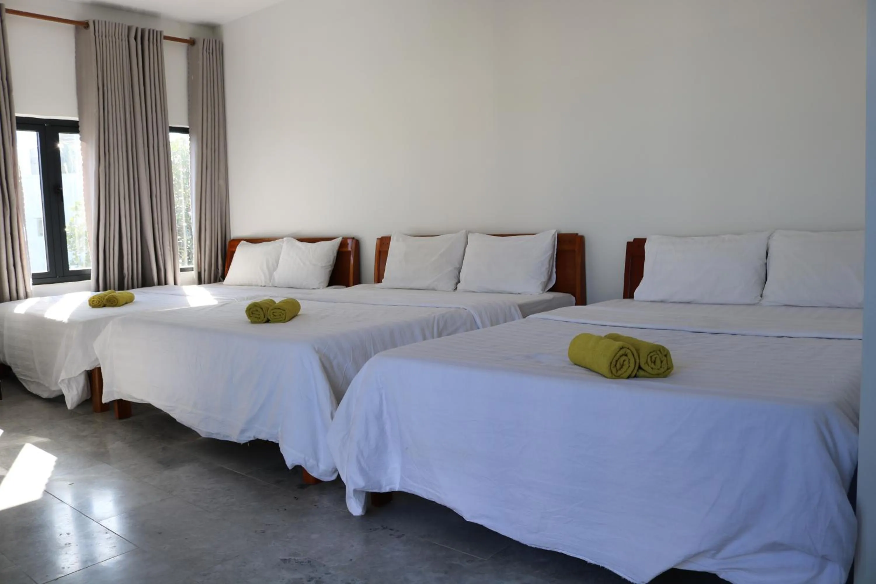 Bed in Green garden house