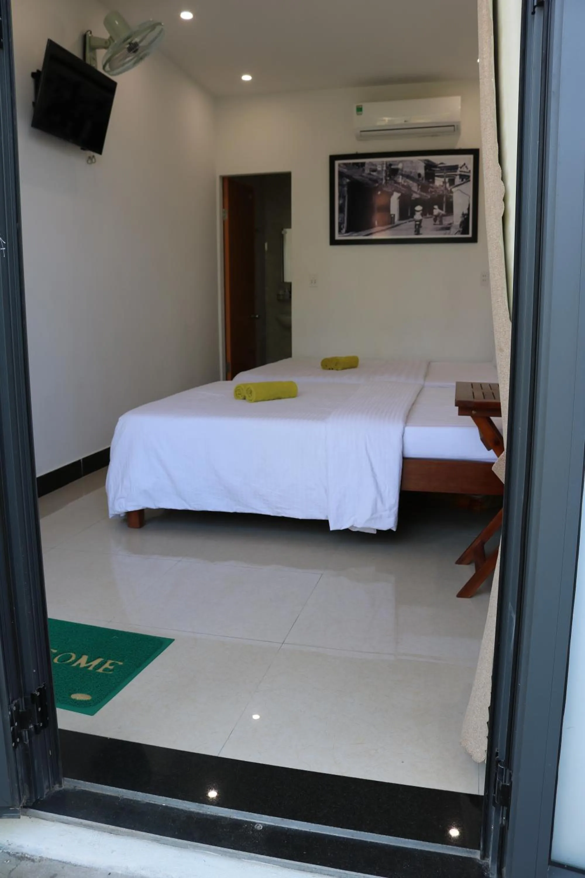 Bed in Green garden house