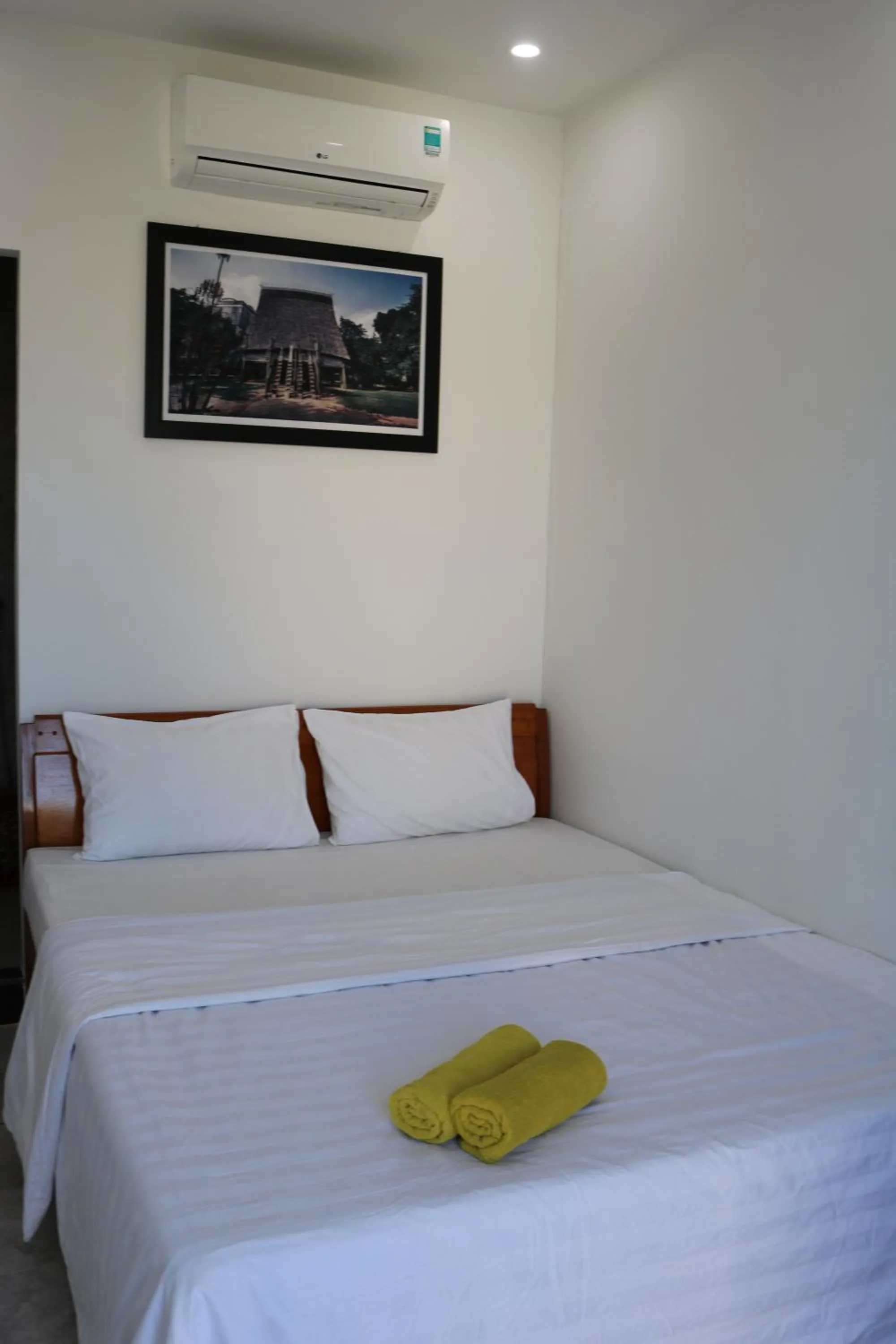 Bed in Green garden house