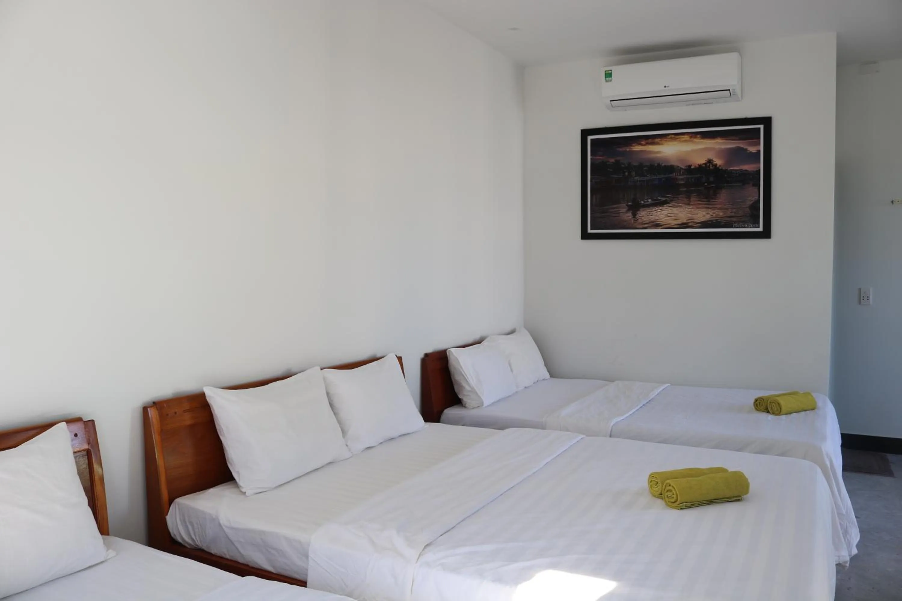 Bed in Green garden house