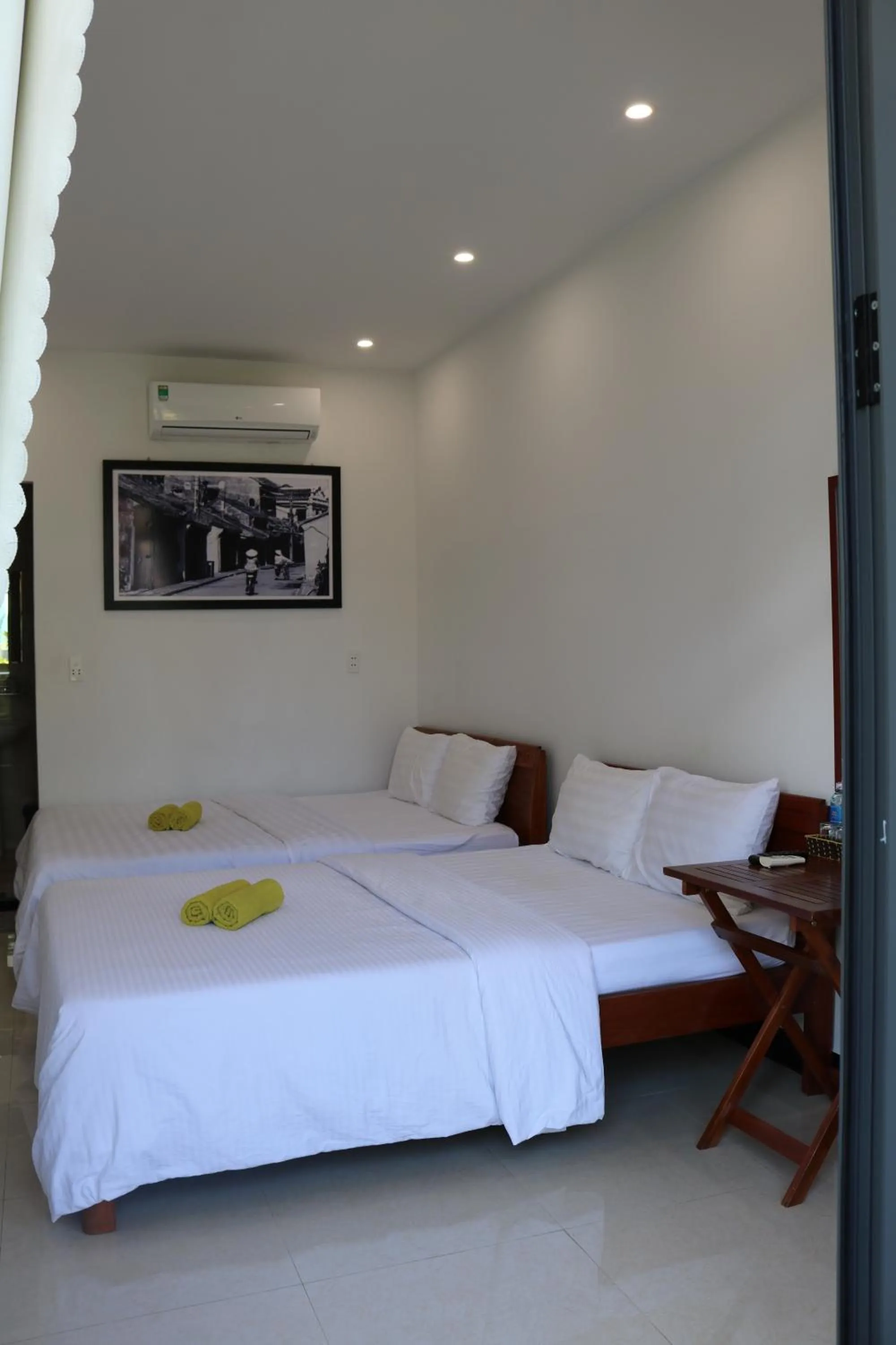 Bed in Green garden house