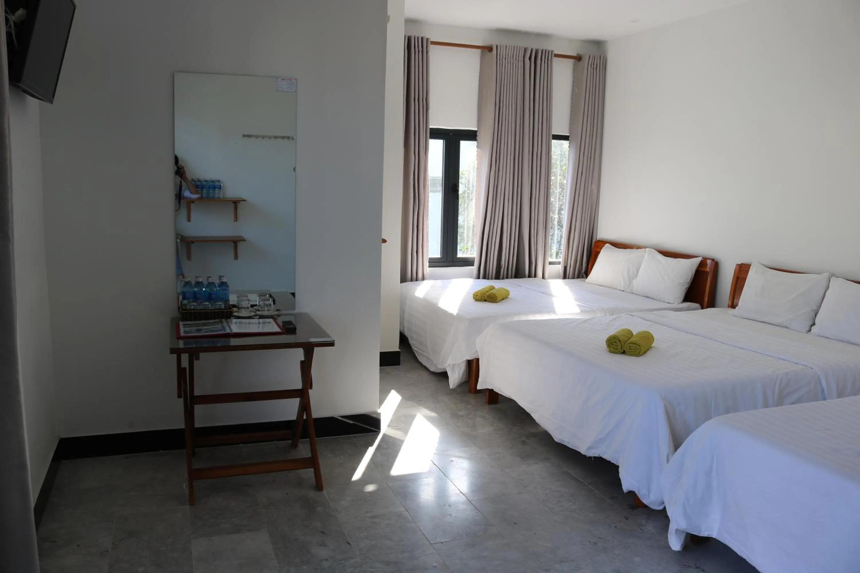 Bed in Green garden house