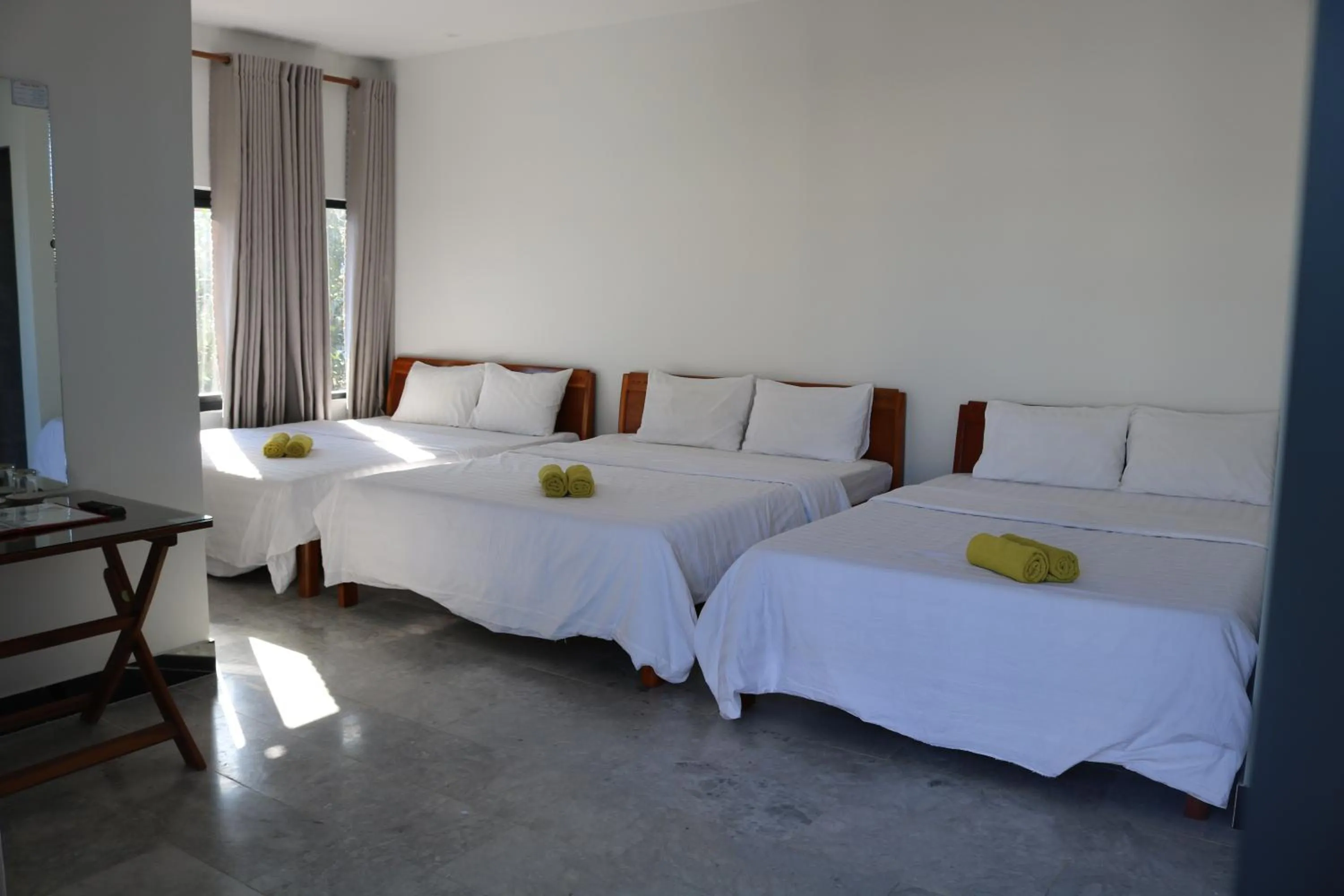 Bed in Green garden house